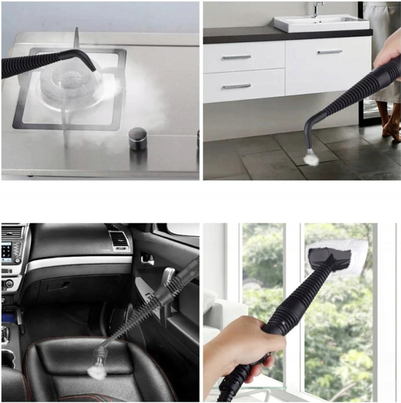 STEAM CLEANER FOR GROUT WINDOWS MANUAL STEAMER 1000W SET XXL Dominant color yellow/gold