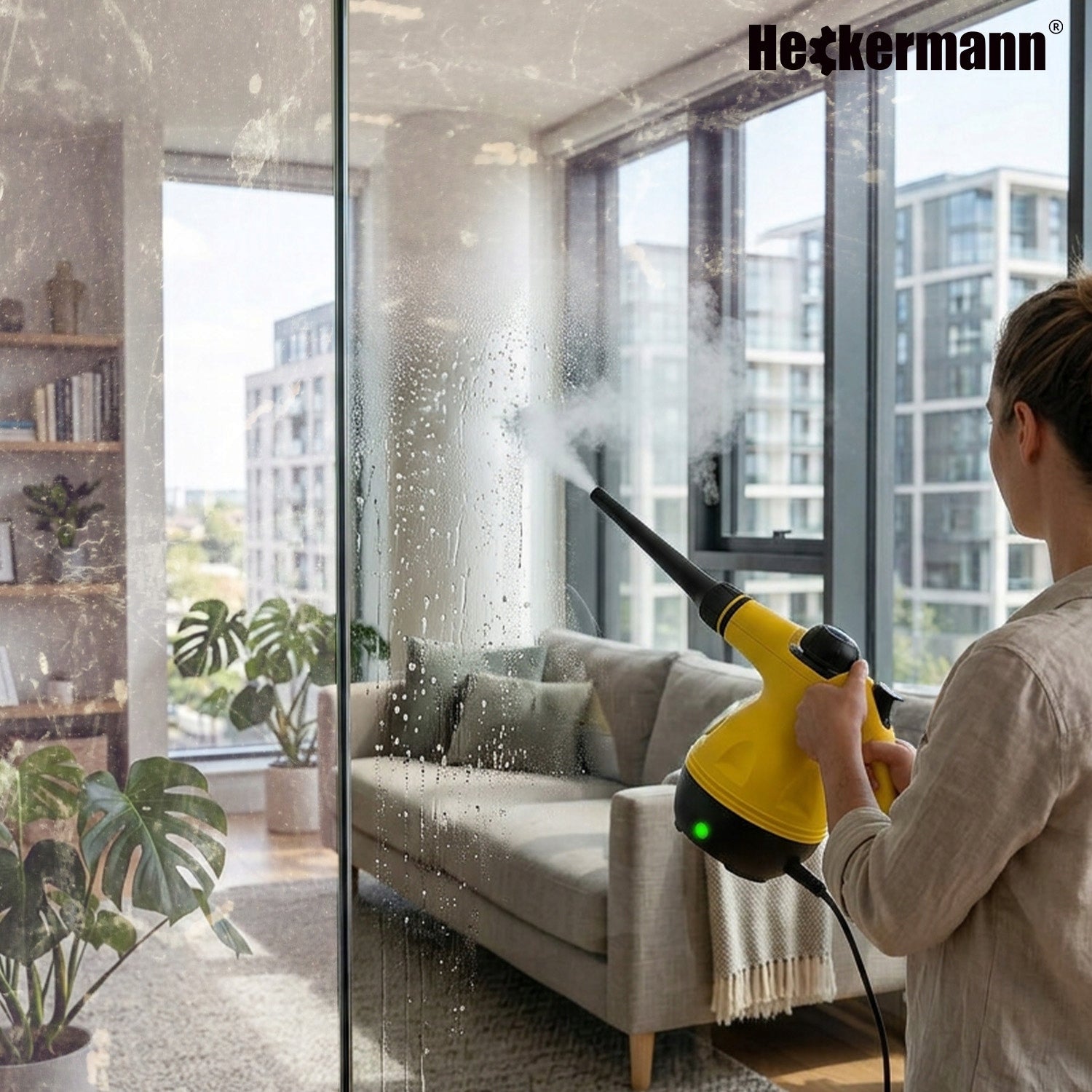 STEAM CLEANER FOR GROUT WINDOWS UPHOLSTERY CLEANER HAND STEAMER 3,5 Bar 1000W Capacity 0.35 l