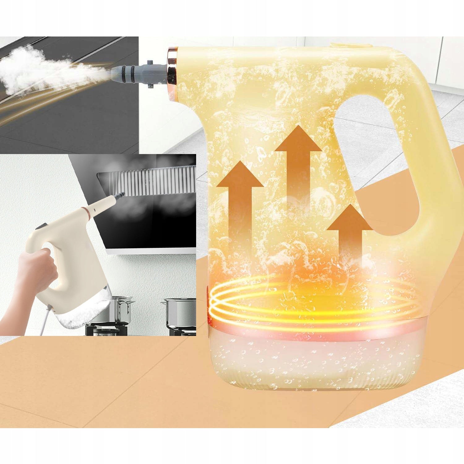 STEAM CLEANER FOR UPHOLSTERY WINDOWS STEAMER 12 PCS Dominant color white