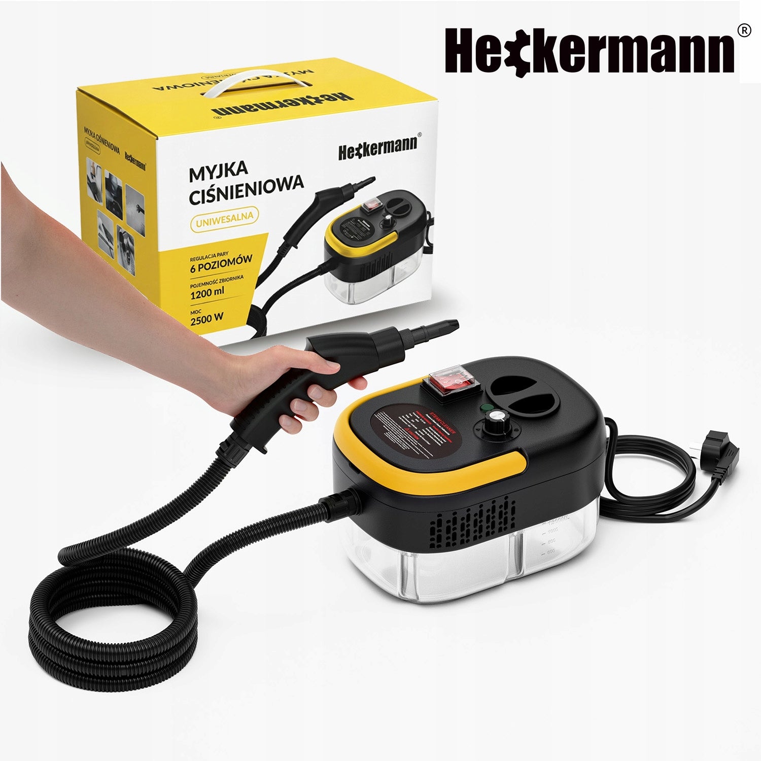 STEAM CLEANER GROUT WINDOW PRESSURE CLEANER HAND STEAMER 3 Bar 2500W Packaging status original