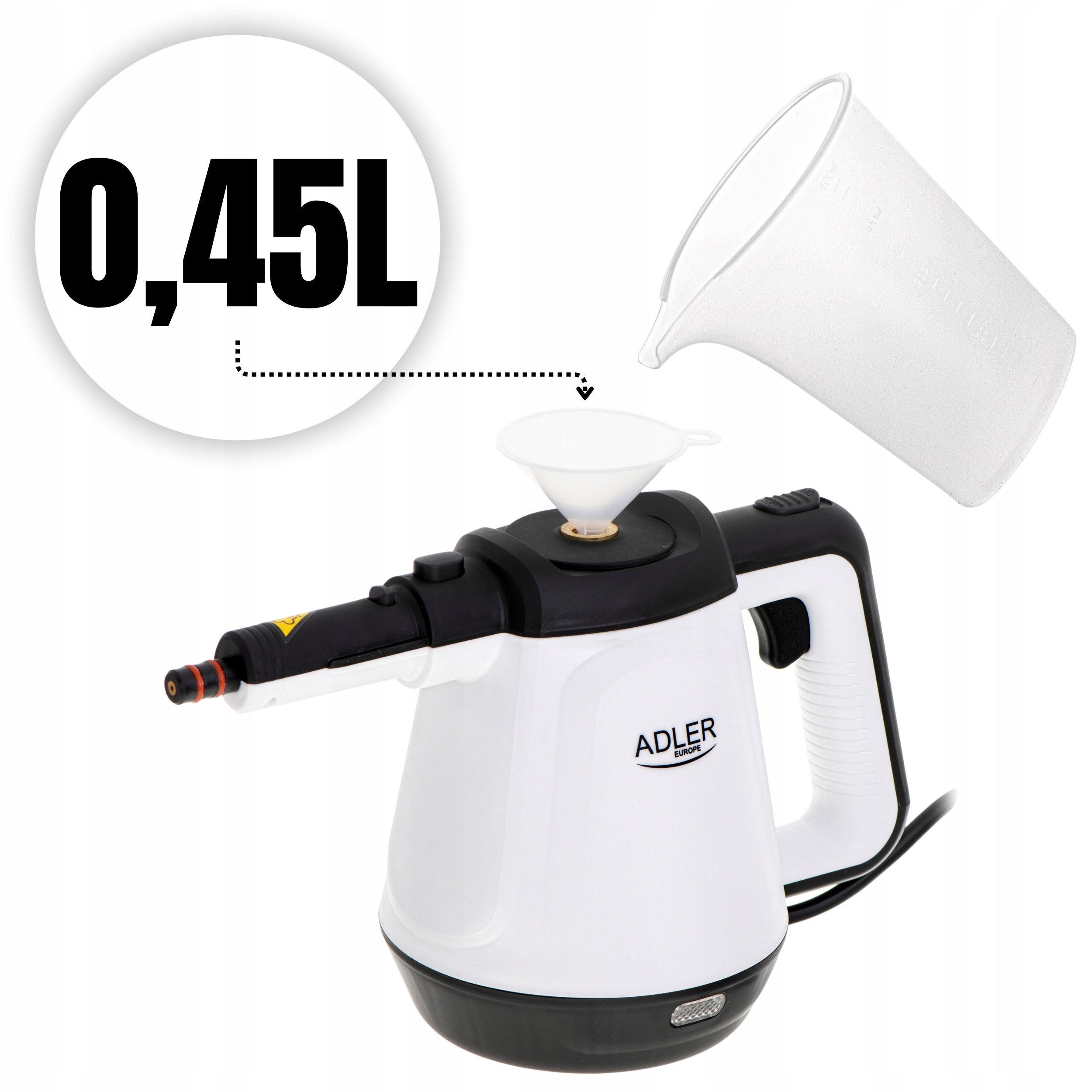 STEAM CLEANER HANDHELD STEAM MOP UPHOLSTERY GROUT WINDOW CLEANER SET 2000W Dominant color white