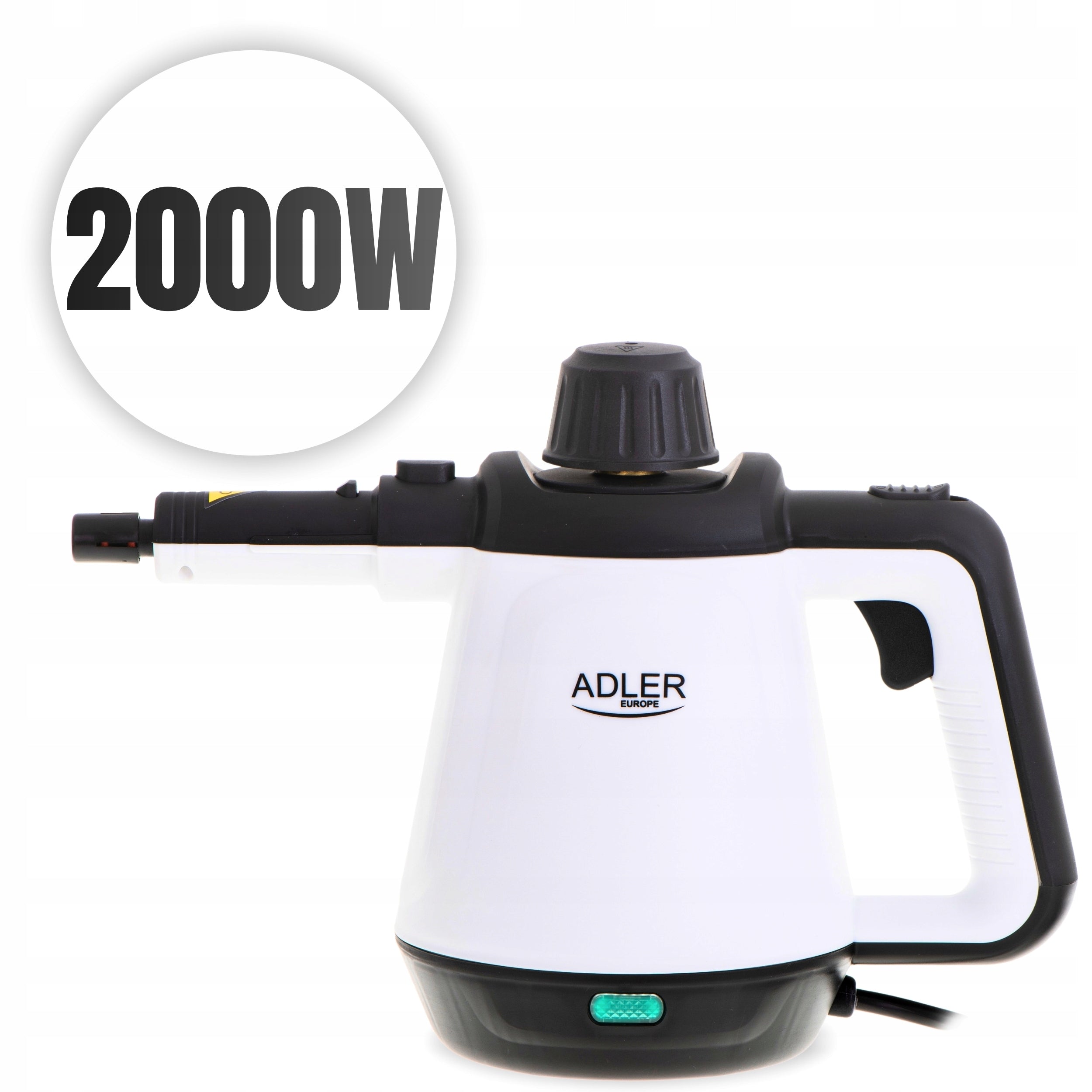 STEAM CLEANER HANDHELD STEAM MOP UPHOLSTERY GROUT WINDOW CLEANER SET 2000W Manufacturer code MYJKA PAROWA ADLER 2000W MOP PAROWY CZYŚCIK
