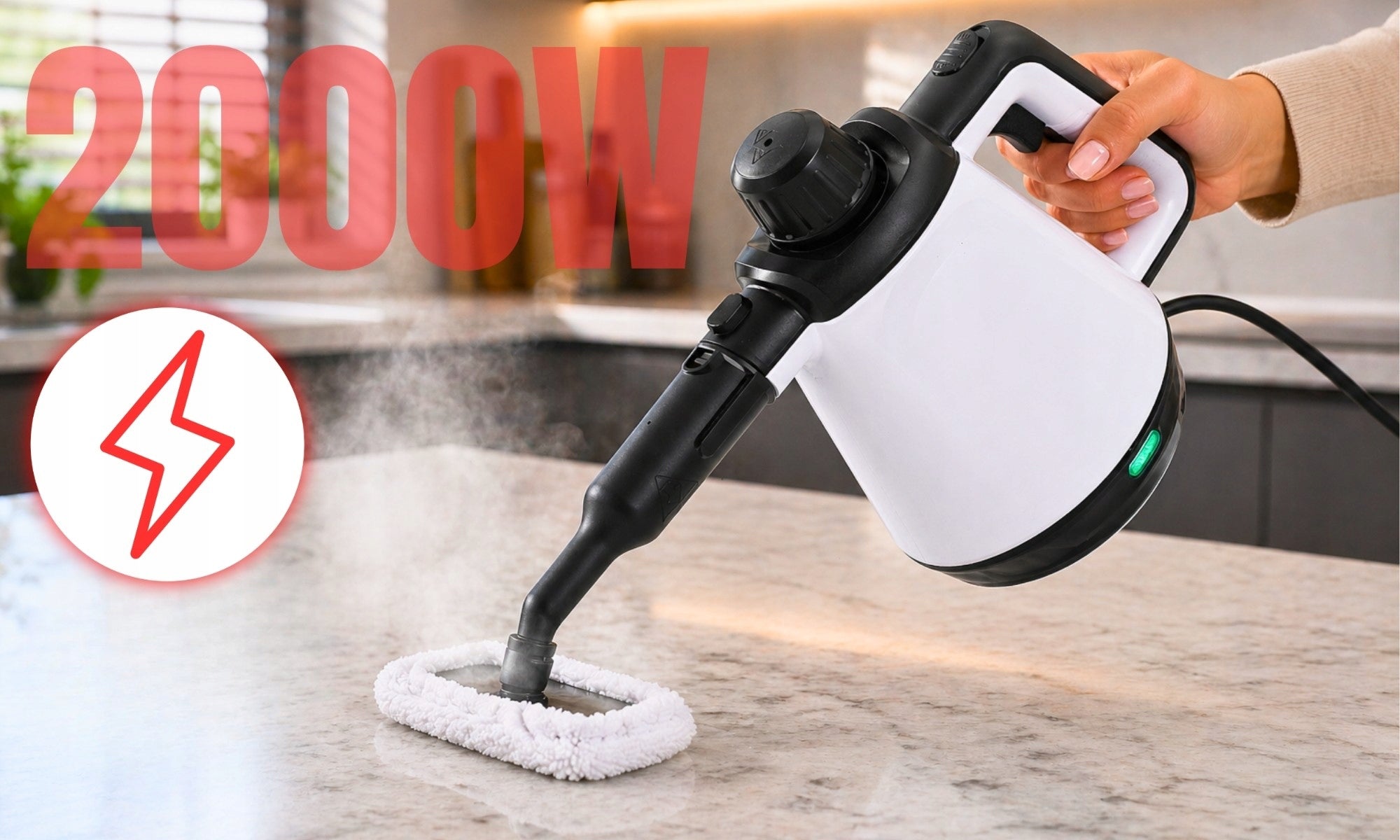 STEAM CLEANER MOP HAND STEAMER FOR CAR WINDOWS GROUT UPHOLSTERY 2000W Brand no brand