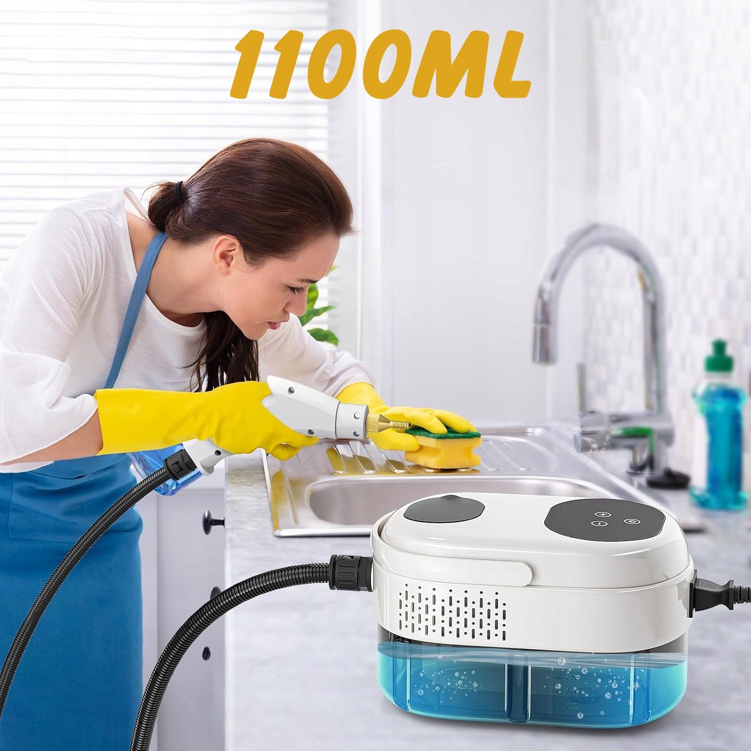 STEAM CLEANER MULTIFUNCTION 6-LEVEL ADJUSTMENT 3BAR 1100ML 2500W Model z001