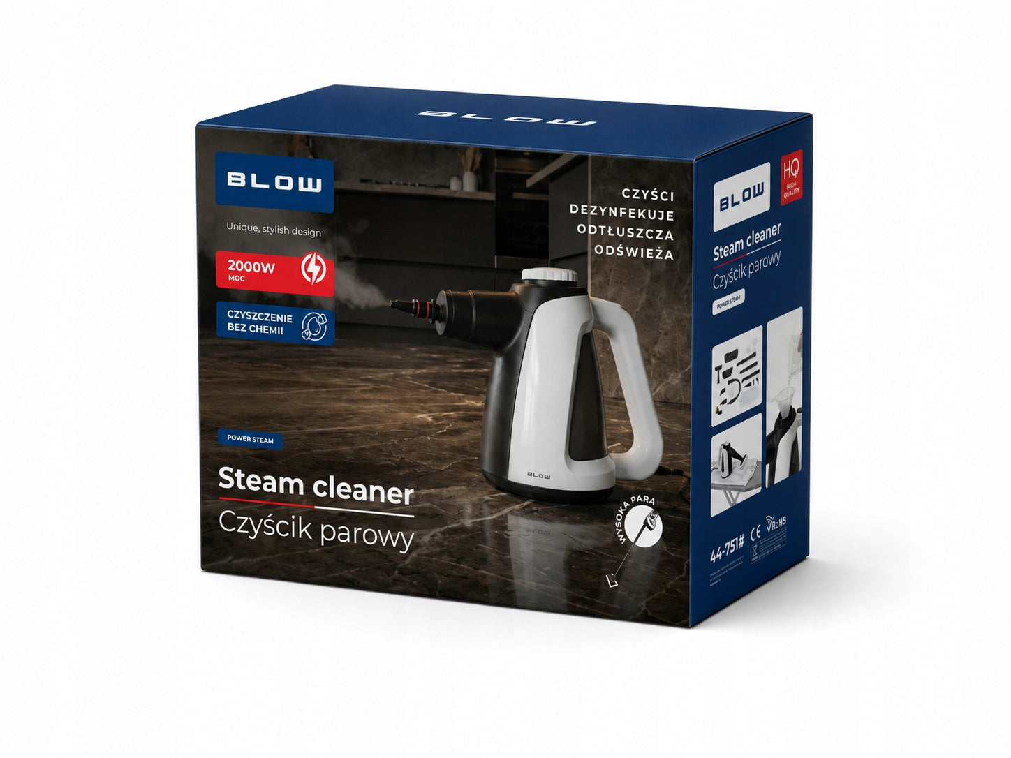 STEAM CLEANER PRESSURE CLEANER FOR GROUT UPHOLSTERY STEAM MOP STEAMER 3m Power 2000 W