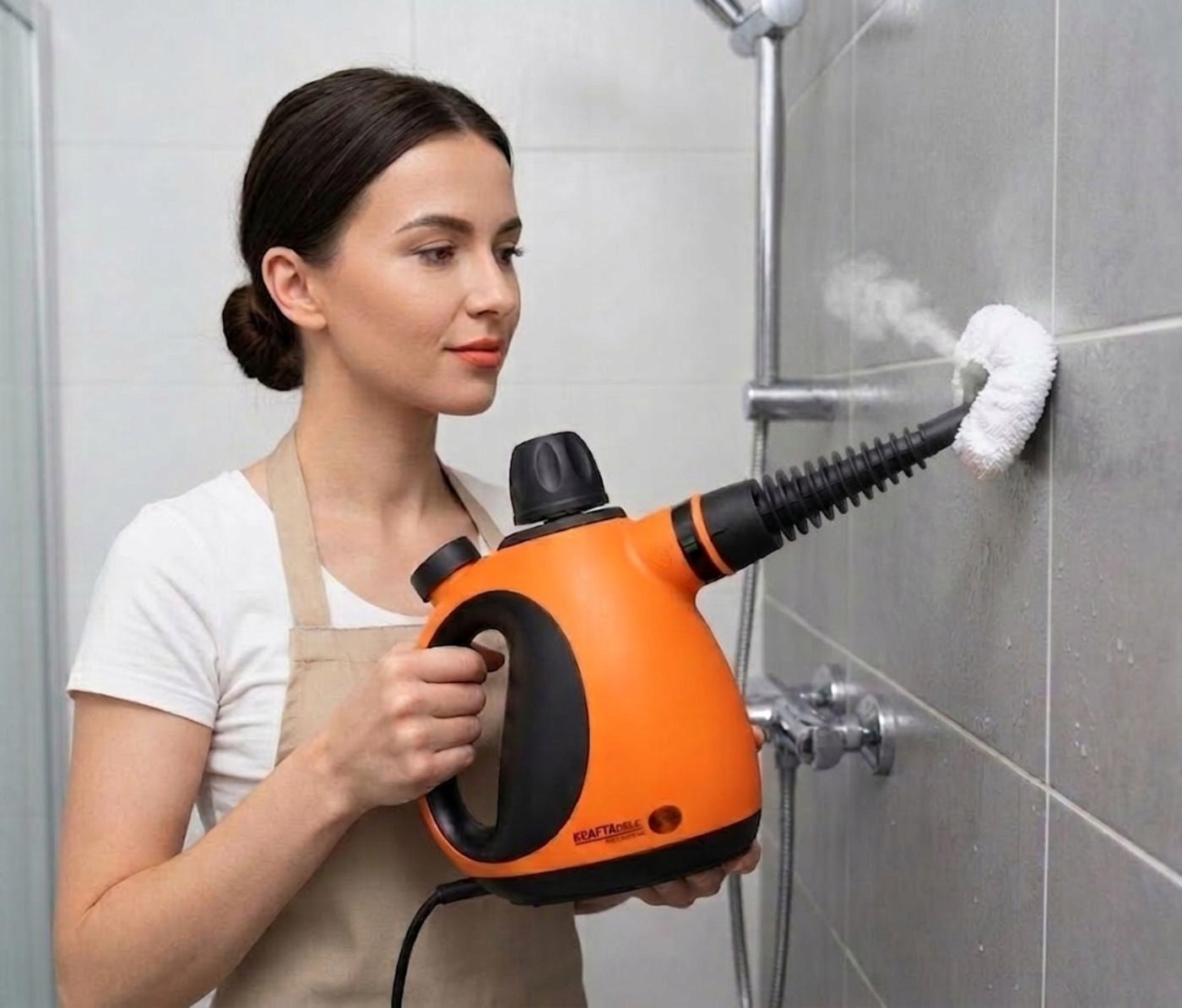 STEAM CLEANER PRESSURE CLEANER FOR GROUT UPHOLSTERY WINDOWS STEAMER 1100W Maximum steam pressure 3.5 bar