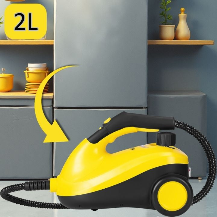 STEAM CLEANER PRESSURE CLEANER FOR GROUT UPHOLSTERY WINDOWS STEAMER POWER 2500W Dominant color yellow/gold
