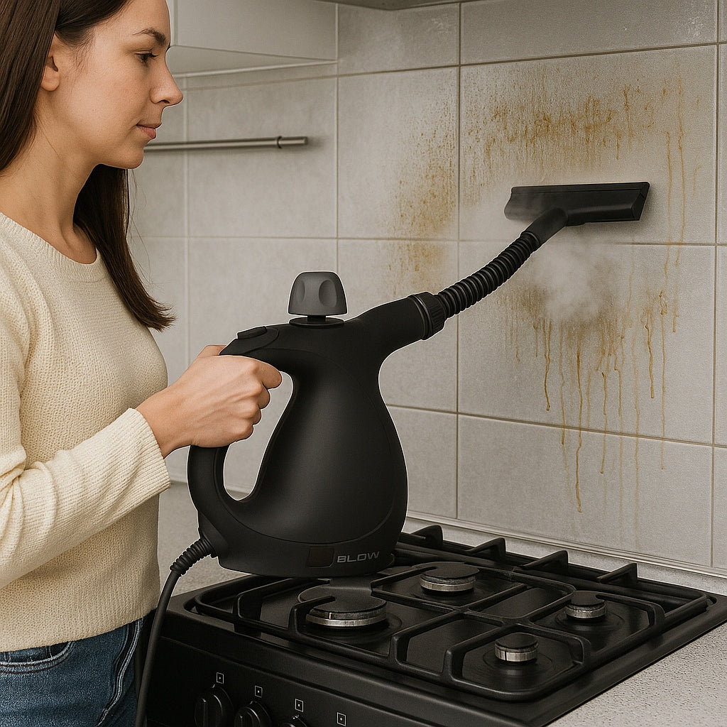 STEAM CLEANER STEAM PRESSURE CLEANER FOR UPHOLSTERY WINDOWS GROUT STEAMER 3m Dominant color black