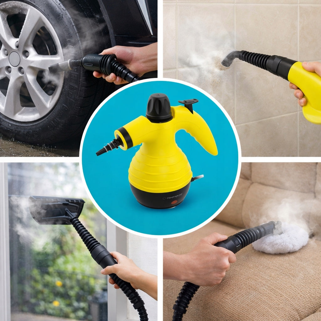 STEAM CLEANER STEAMER 1000W PRESSURE STEAM CLEANER 3,5 BAR NOZZLE SET Manufacturer code EU8E0O