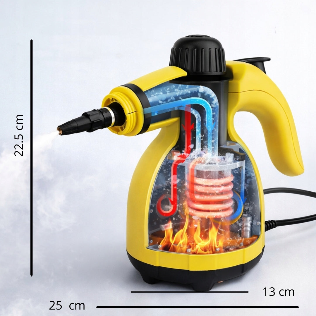 STEAM CLEANER STEAMER 1000W PRESSURE STEAM CLEANER 3,5 BAR NOZZLE SET Maximum steam pressure 3.5 bar