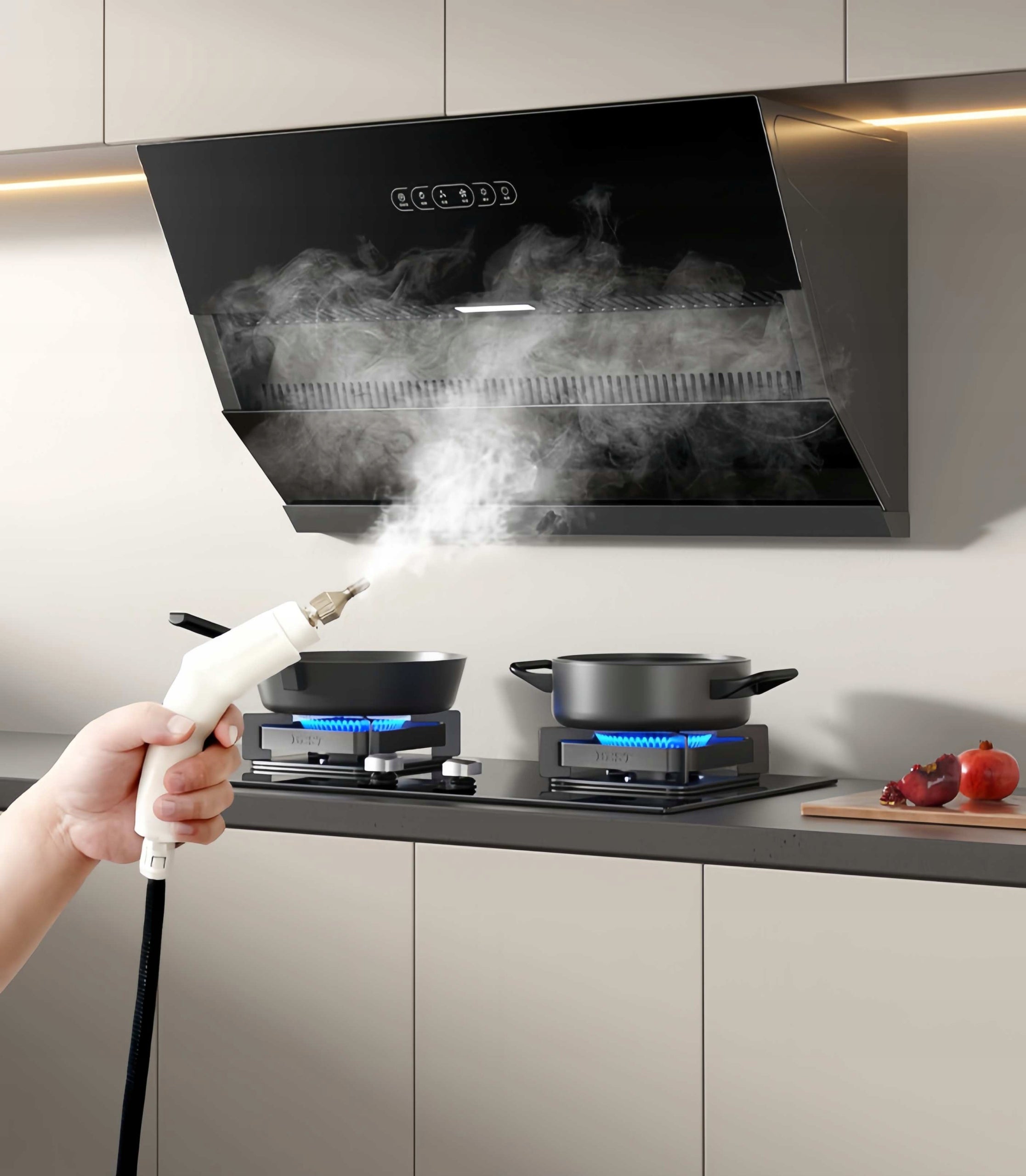 STEAM CLEANER WINDOW CLEANER STEAMER 1.5M STEAM HOSE+1000ML 1500W 3BAR Dominant color white