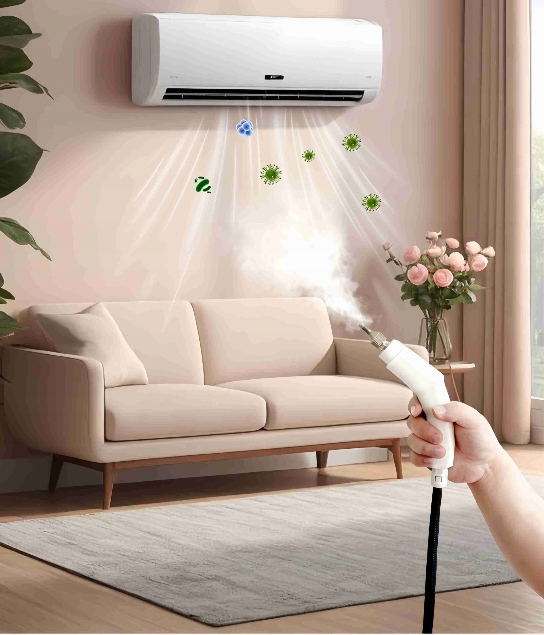 STEAM CLEANER WINDOW CLEANER STEAMER 1.5M STEAM HOSE+1000ML 1500W 3BAR Power 1500 W