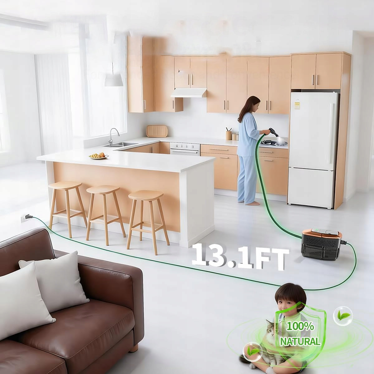 STEAM CLEANER WINDOW CLEANER STEAMER 1800ML 4BAR 2500W + 2M STEAM HOSE Model LEST-C4-A MYJKA PAROWA CZYŚCIK