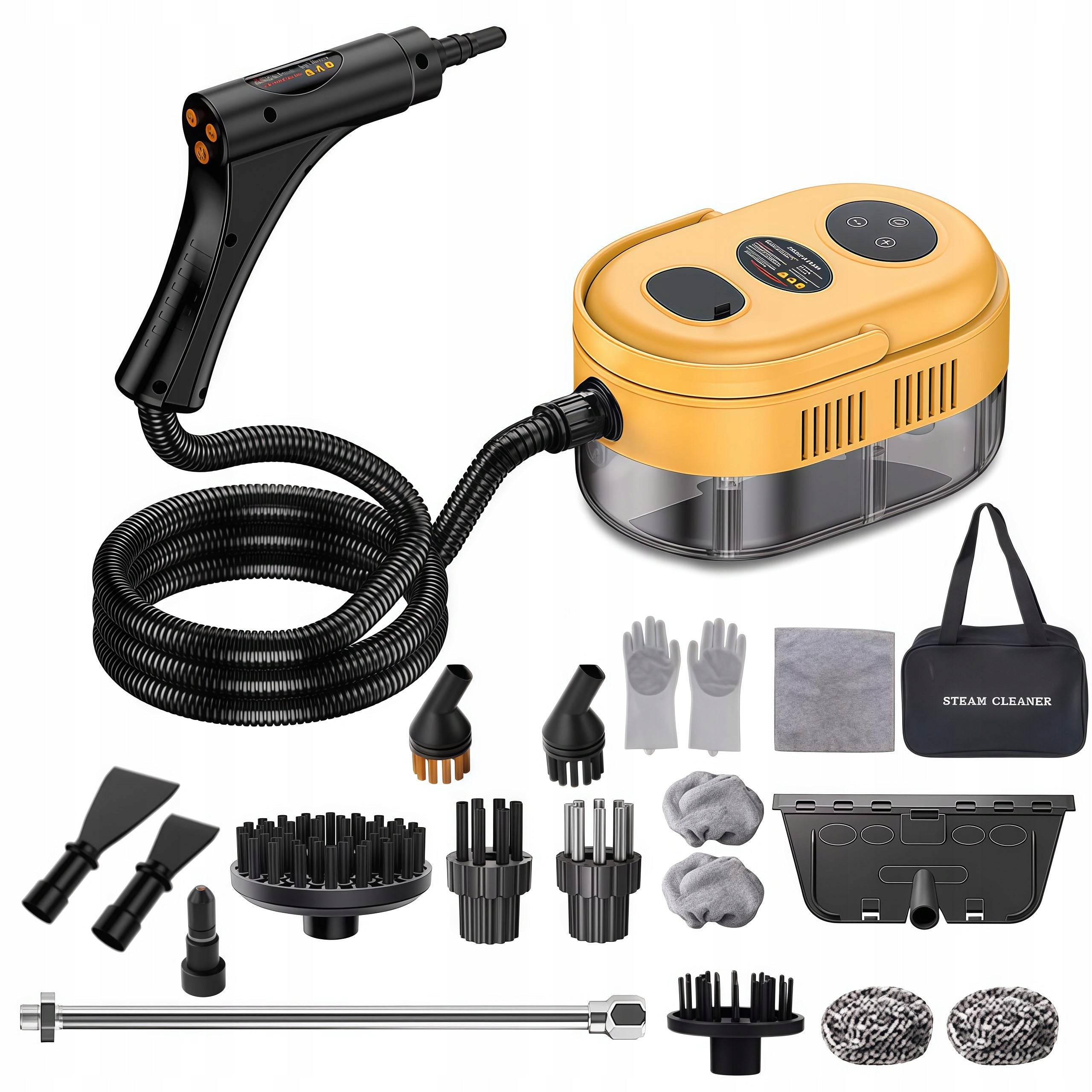 STEAM CLEANER WINDOW CLEANER STEAMER 2M STEAM HOSE+1200ML 3BAR 6 DEGREES