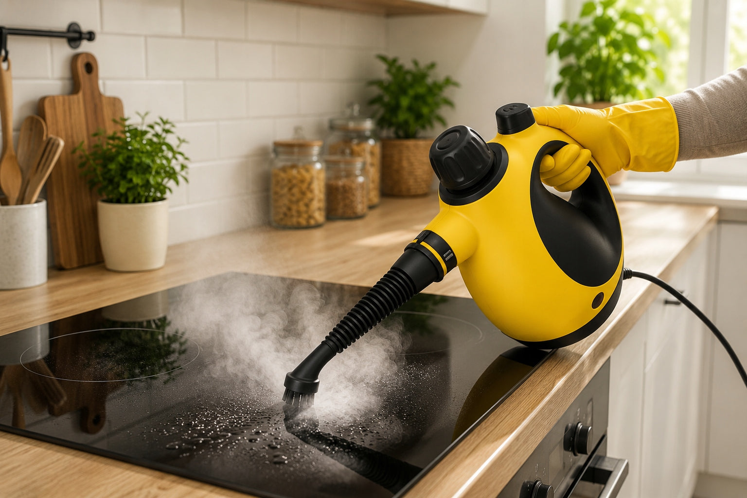 STEAM CLEANER Window Cleaner STEAMER 1000W Manual Washer 3 Bars Set Capacity 0.35 l