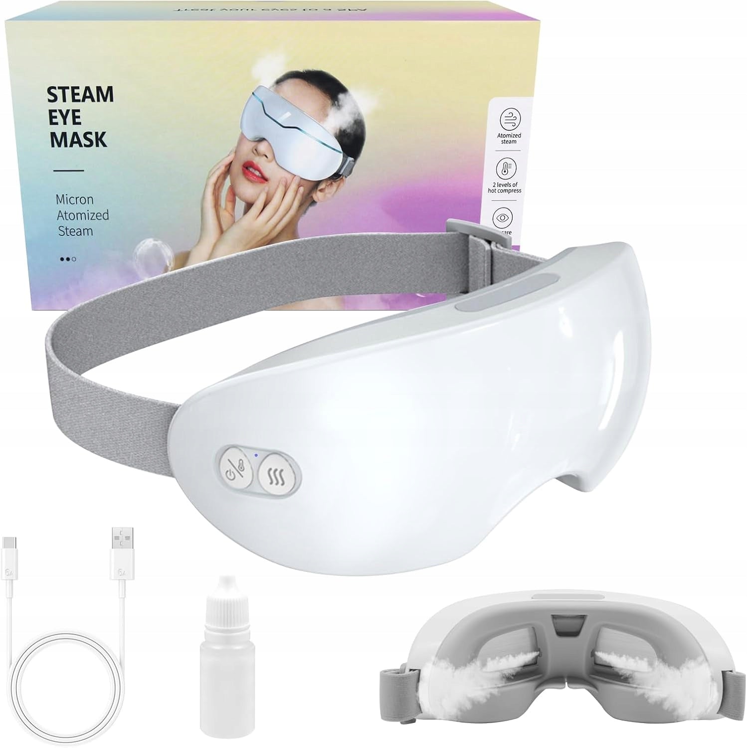 STEAM EYE MASSAGER WITH HEAT MOISTURIZING RELAXING MASK