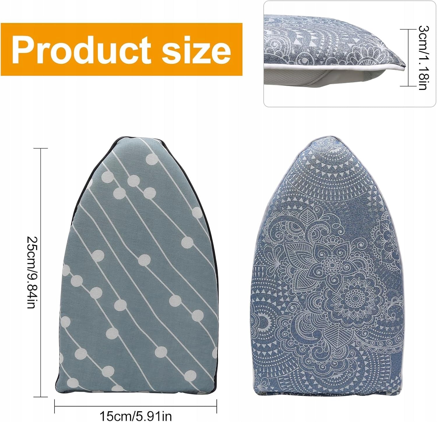 STEAM GLOVES FOR IRONING FOAM 25X15X3CM GREY 2 PIECES Brand no brand