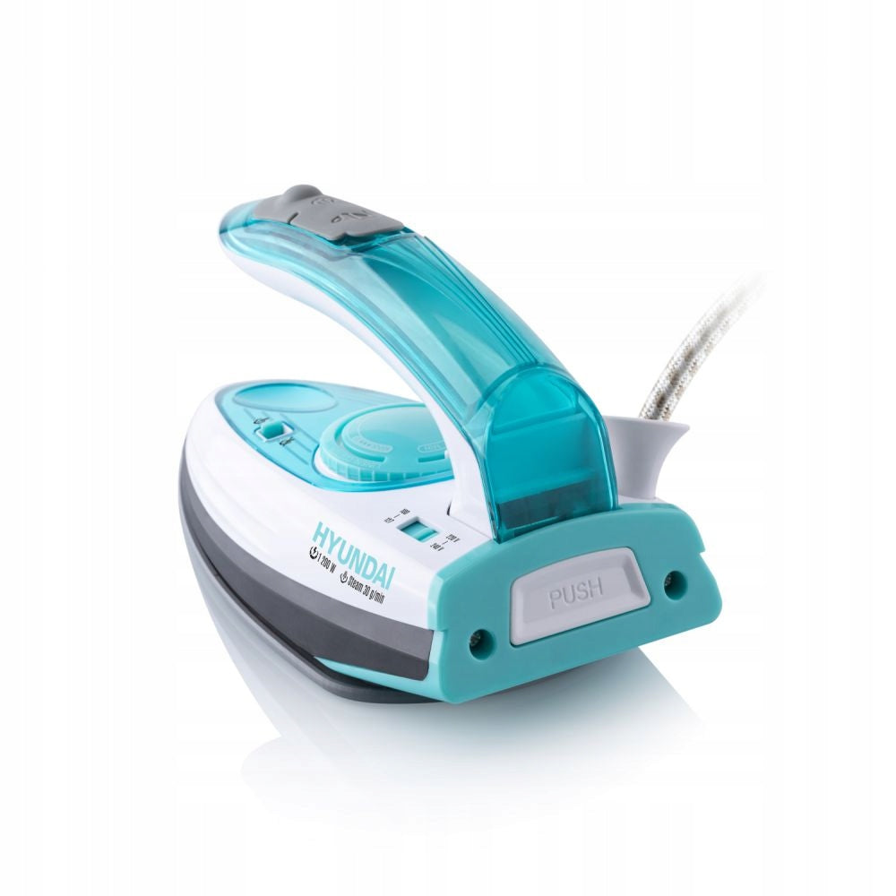 STEAM IRON TOURIST CERAMIC TRAVEL ADJUSTMENT °C 1200W HYUNDAI Dominant color blue