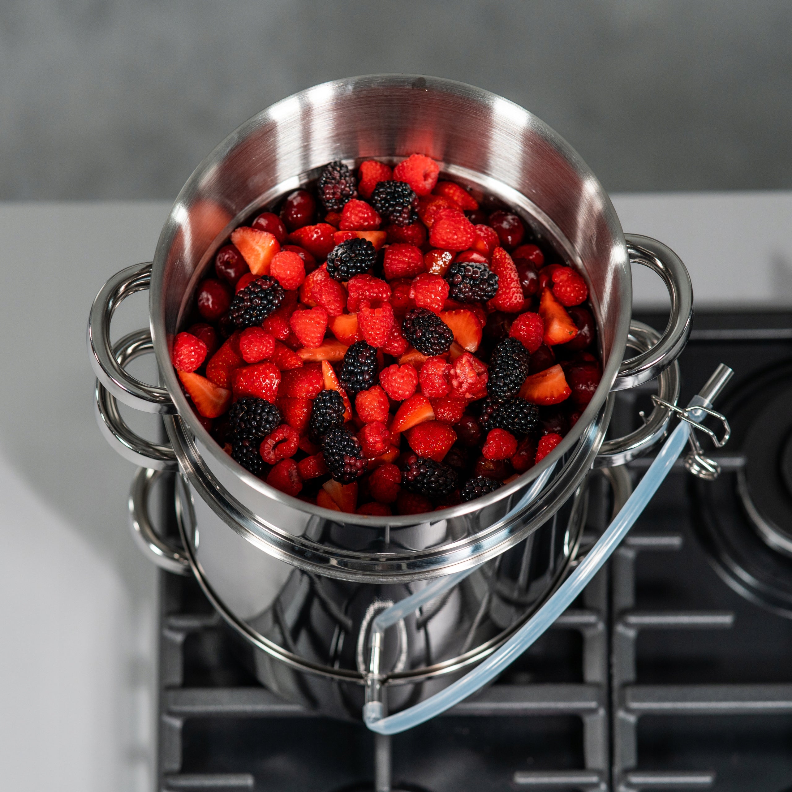 STEAM JUICER 5 L FOR INDUCTION GAS STAINLESS STEEL JUICE POT LARGE TOPFANN Packaging status original