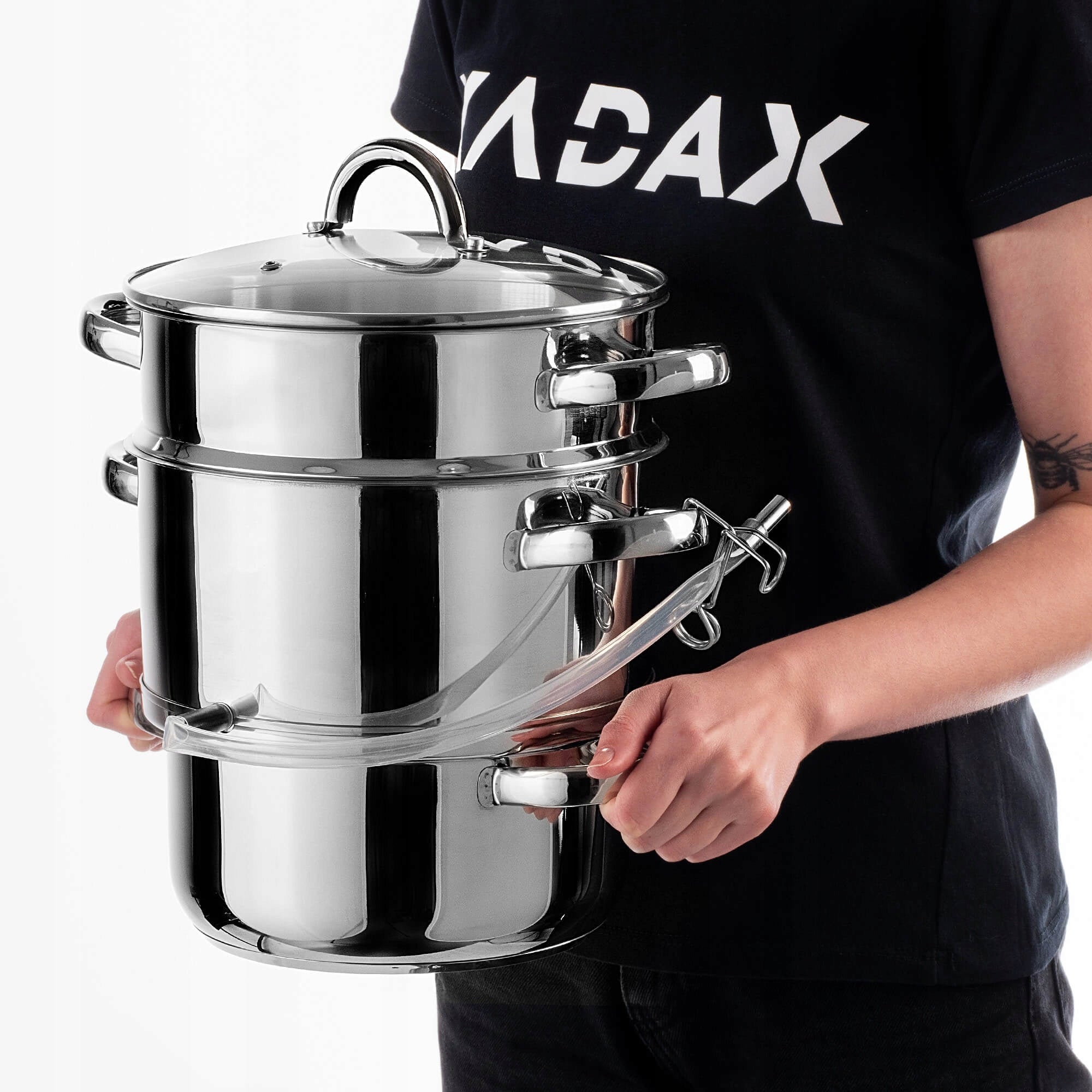 STEAM JUICER 5L FOR GAS INDUCTION STAINLESS STEEL POT 3in1 FOR FRUIT JUICES Packaging status original