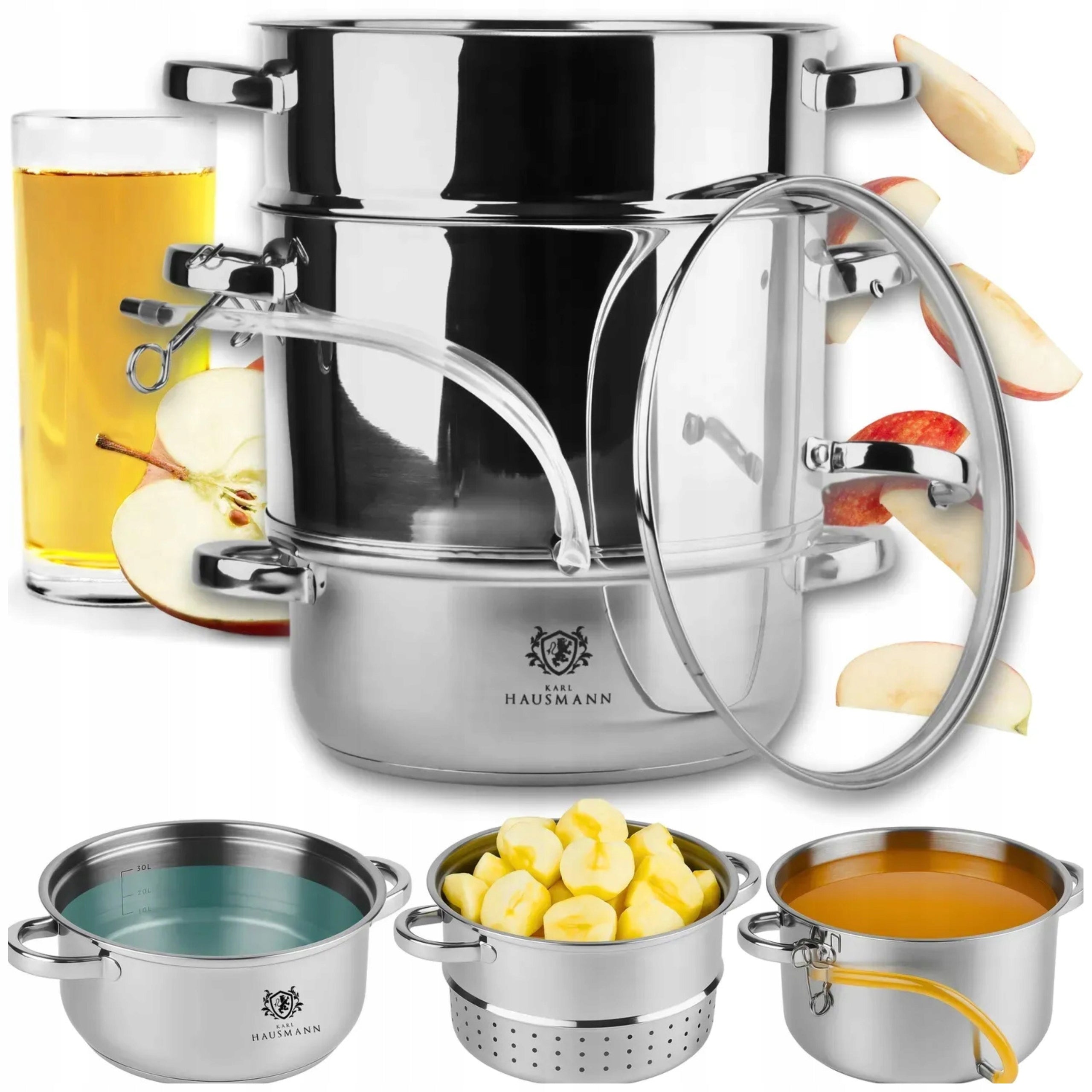 STEAM JUICER 5L FOR INDUCTION GAS STAINLESS STEEL JUICER KARL HAUSMANN