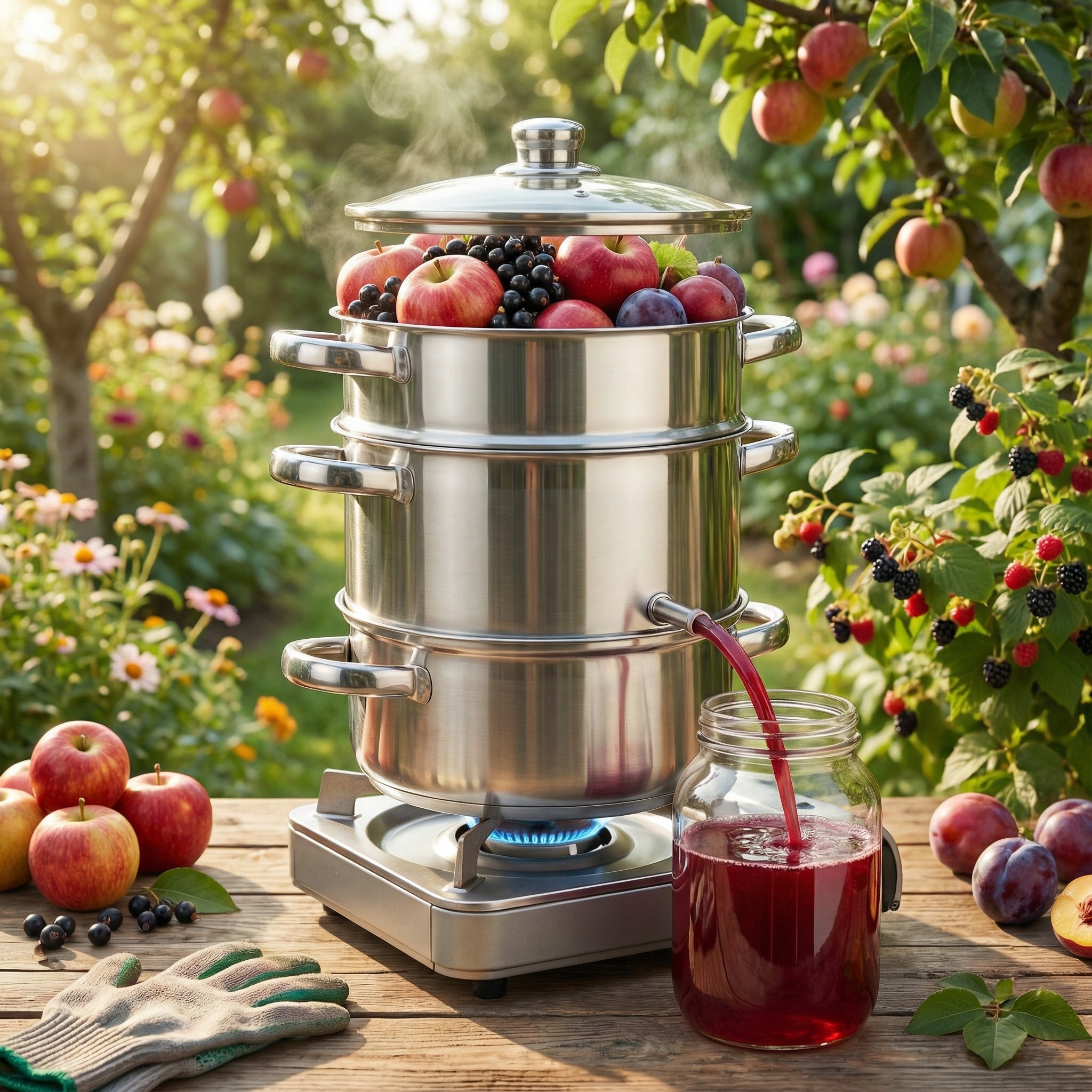 STEAM JUICER 6L STEAMING POT 4 EL. FOR FRUITS AND VEGETABLES EAN (GTIN) 5906228901639