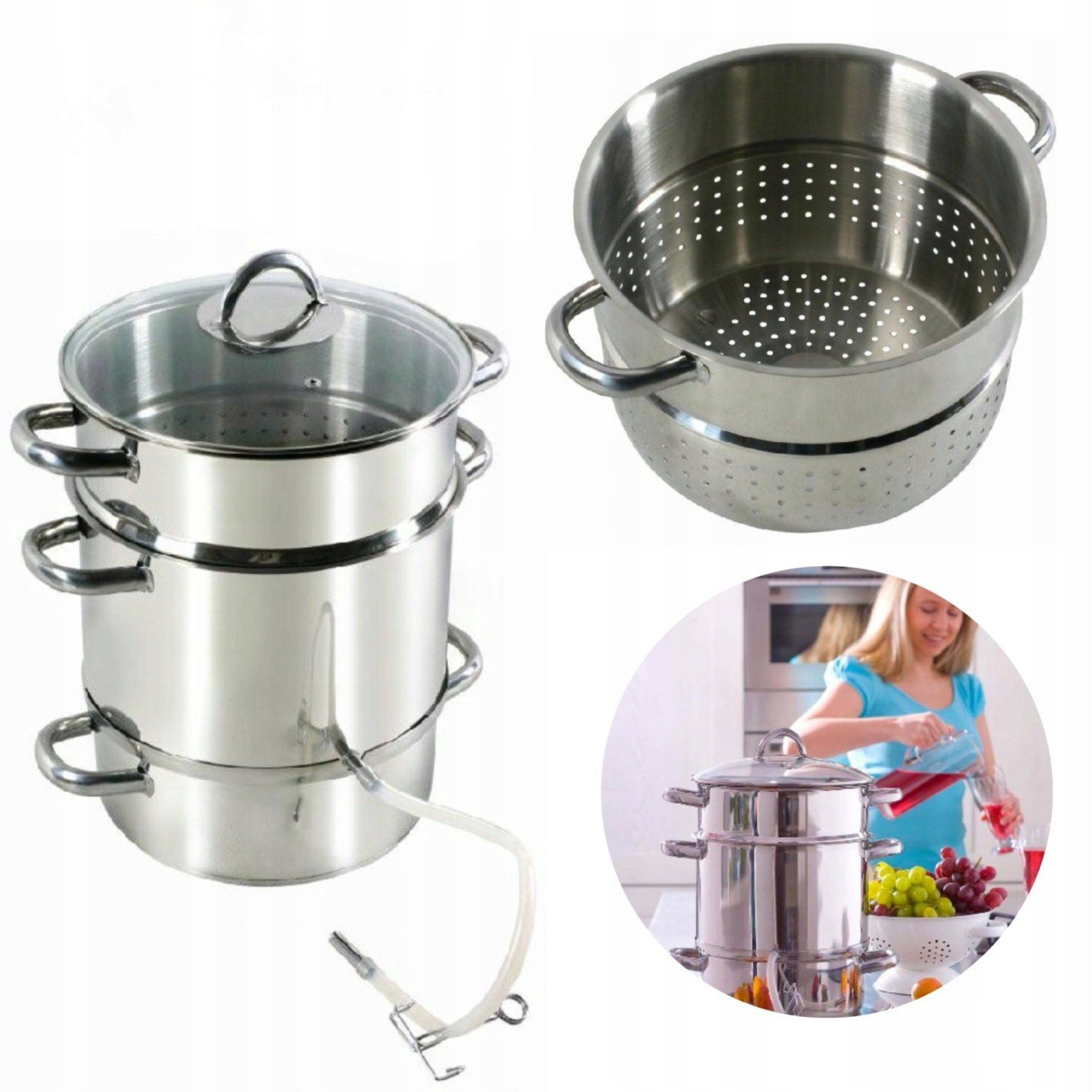 STEAM JUICER FOR INDUCTION 8L FOR FRUIT POT LARGE INDUCTION STEEL