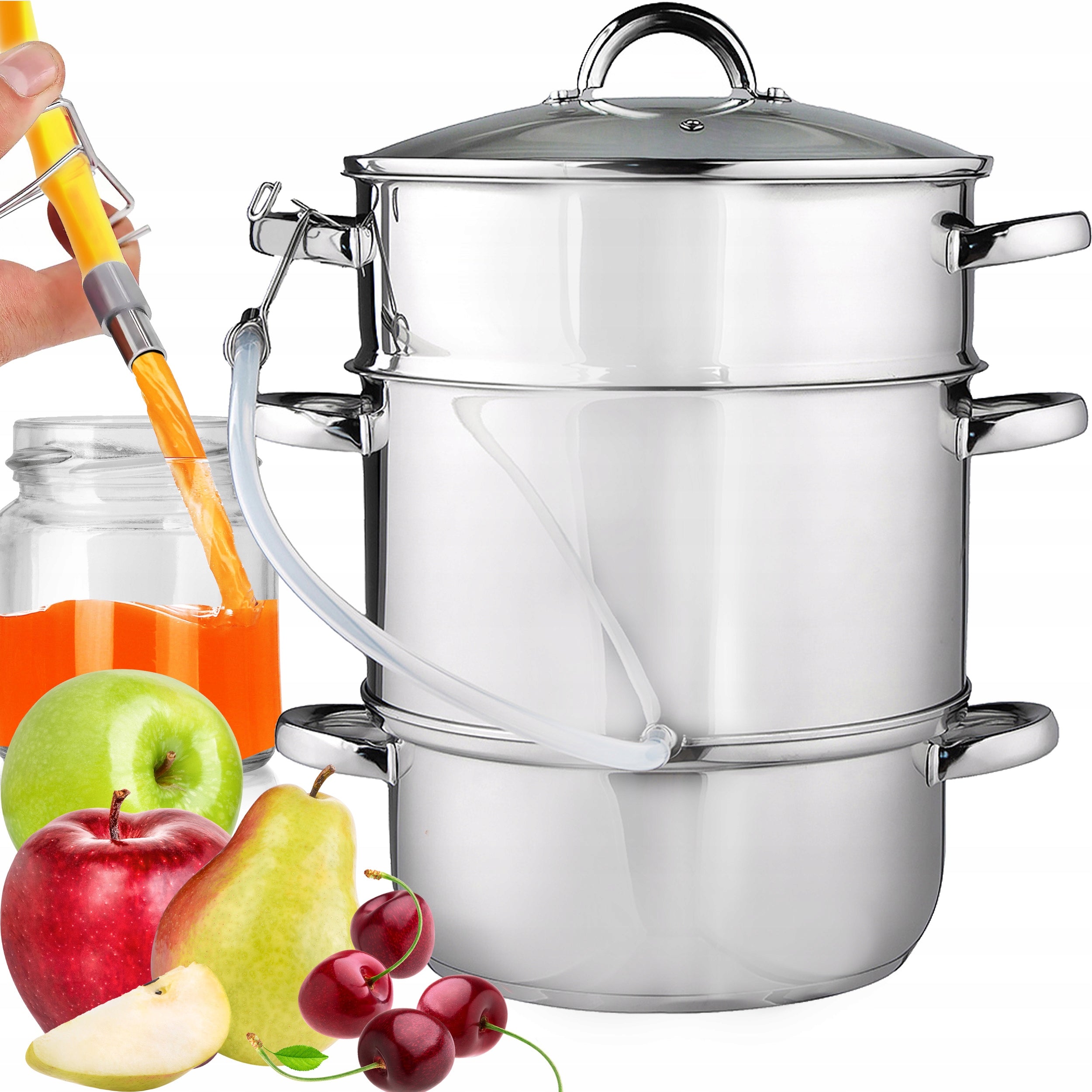 STEAM JUICER JUICE POT 8L STAINLESS STEEL INDUCTION GAS CERAMIC