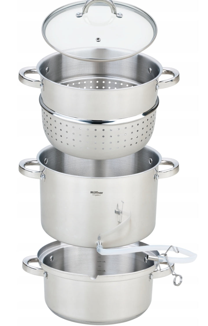 STEAM JUICER JUICE POT 8L STAINLESS STEEL INDUCTION GAS CERAMIC