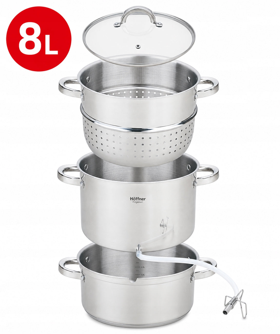STEAM JUICER STAINLESS STEEL 8L FOR INDUCTION GAS JUICER Packaging status original