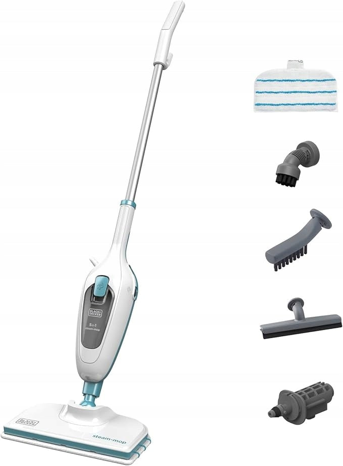 STEAM MOP 5IN1 1300W FOR BATHROOM WINDOW FLOORS FSMH13E5 BLACK+DECKER