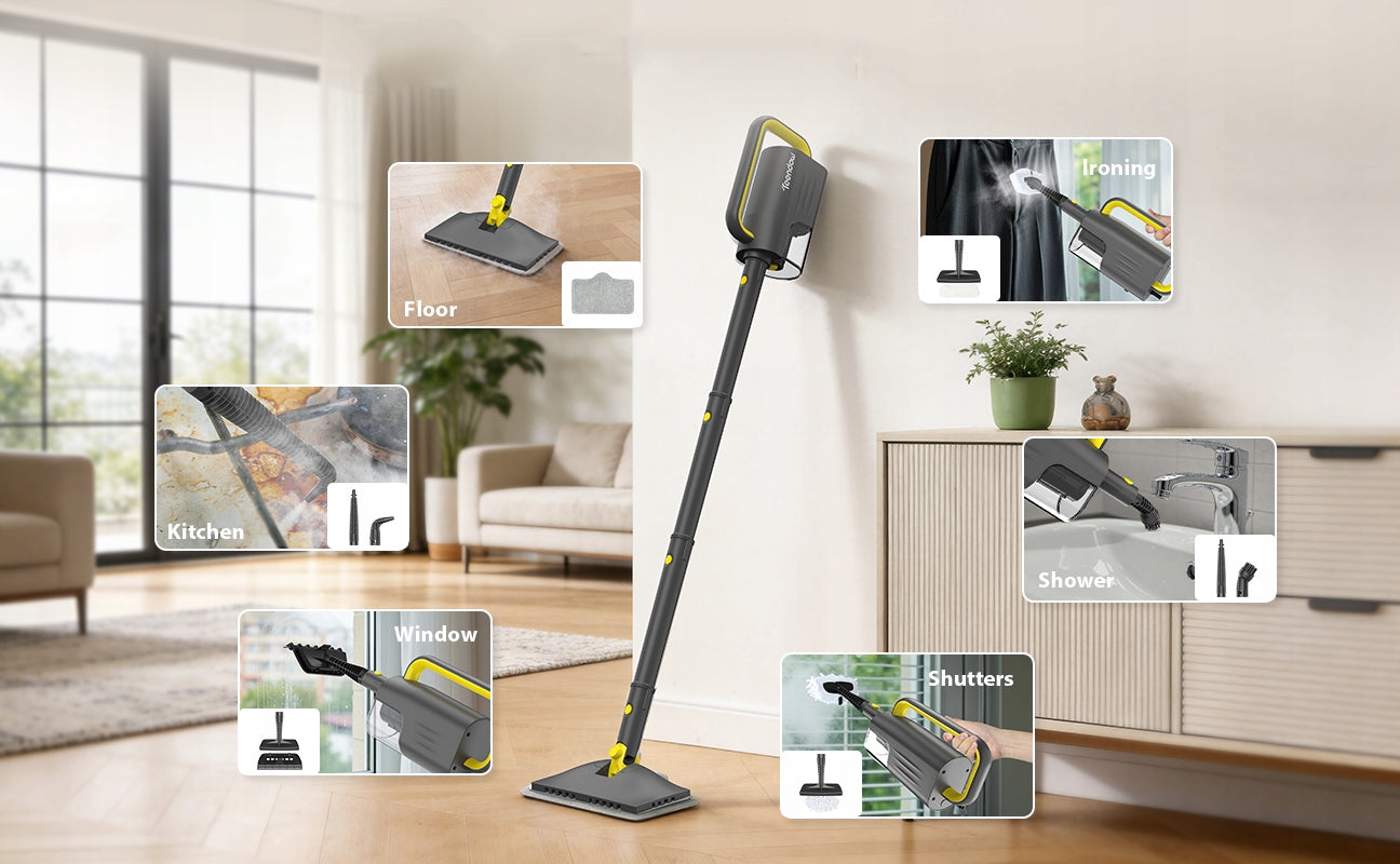 STEAM MOP 6IN1 20S 300ML 2 STEAM MODES AKCESORIA FOR FLOORS Type steam mop
