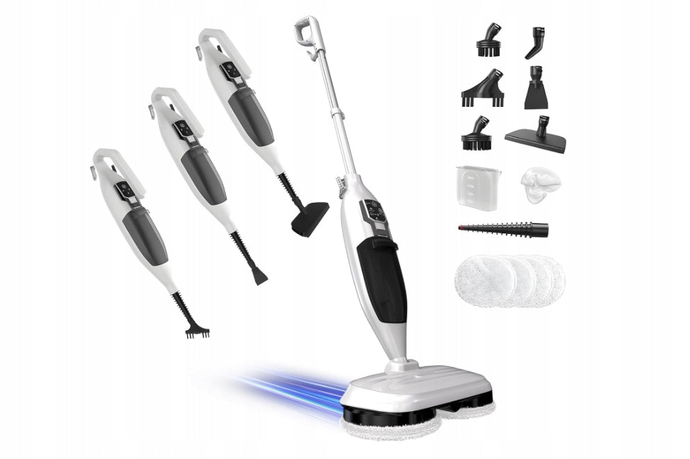 STEAM MOP FLOOR CLEANER STEAMER TORDER 550ML 1300W SET AKCESORIA