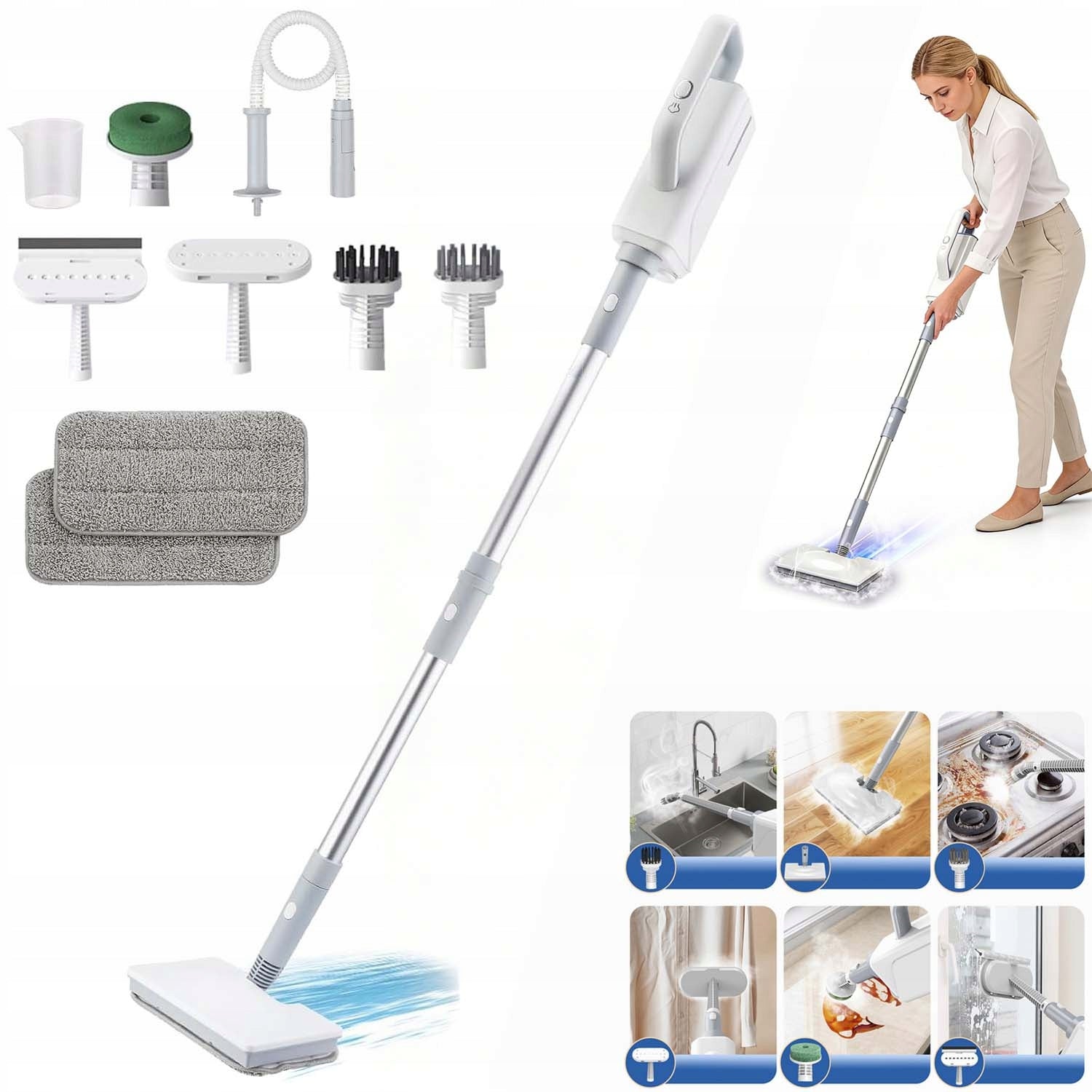 STEAM MOP PLUS ELECTRIC FOR CLEANING FLOORS, CARPETS 350 ML