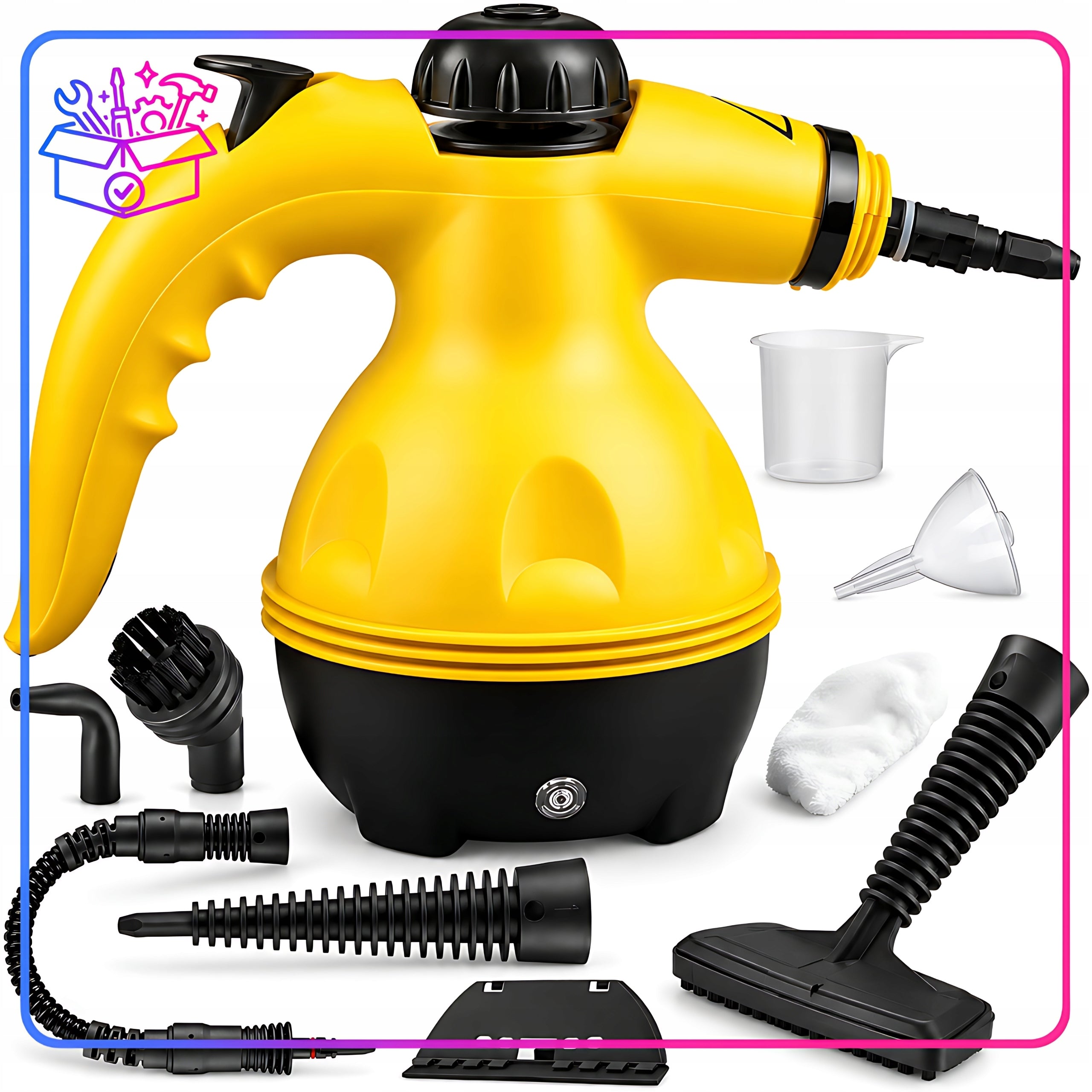 STEAM PRESSURE CLEANER CLEANING 3 BARS + ACCESSORIES 1000W Maximum steam pressure 3 bar