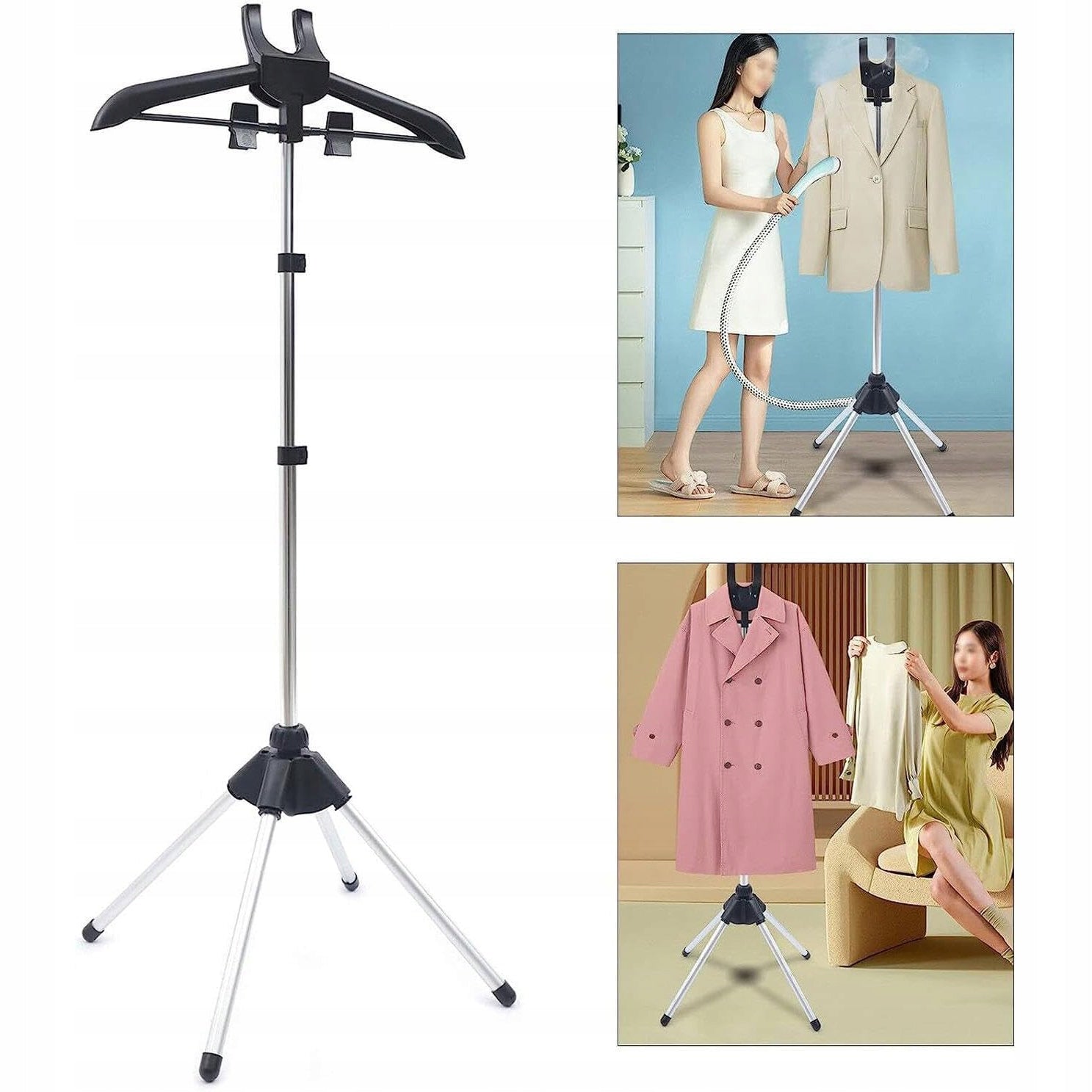 STEAM RACK FOR CLOTHES, TELESCOPIC TRIPOD AND CLOTHES HANGER Type not specified