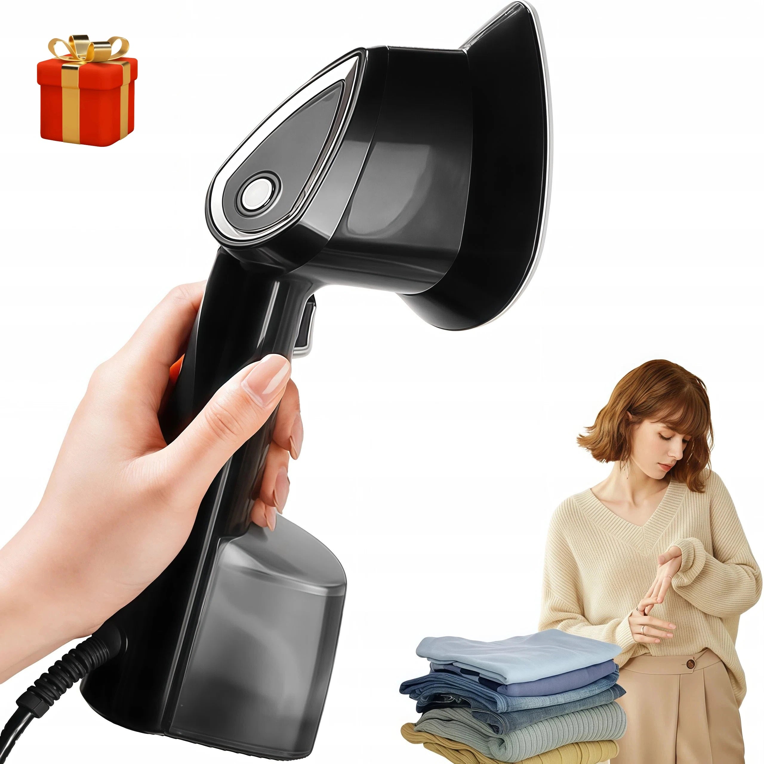 STEAMER 1500W CLOTHES IRON 150°C TEFLON STEEL FAST HEATING Packaging status original