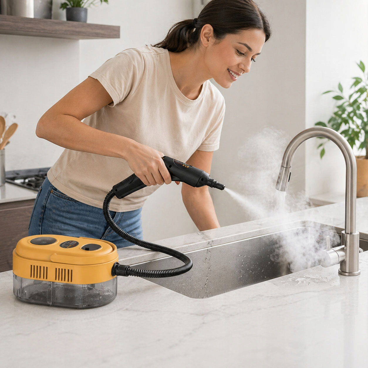 STEAMER 1500W STEAM CLEANING WITH 6 SPEED+2M STEAM HOSE+1200ML POWERFUL Manufacturer code 7q-40