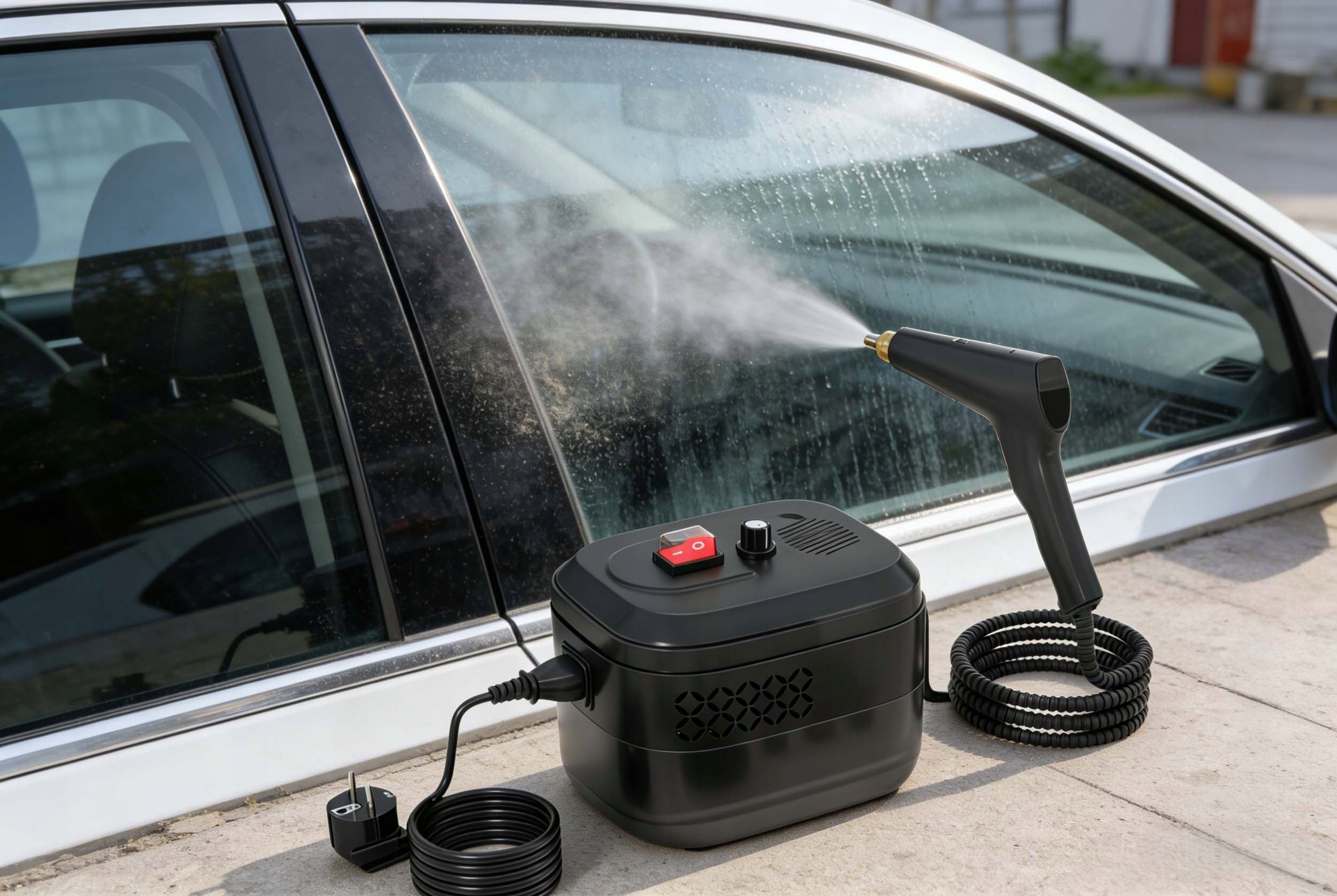 STEAMER 1500W STEAM CLEANING WITH 6 SPEED+2M STEAM HOSE+1400ML STRONG Packaging status original