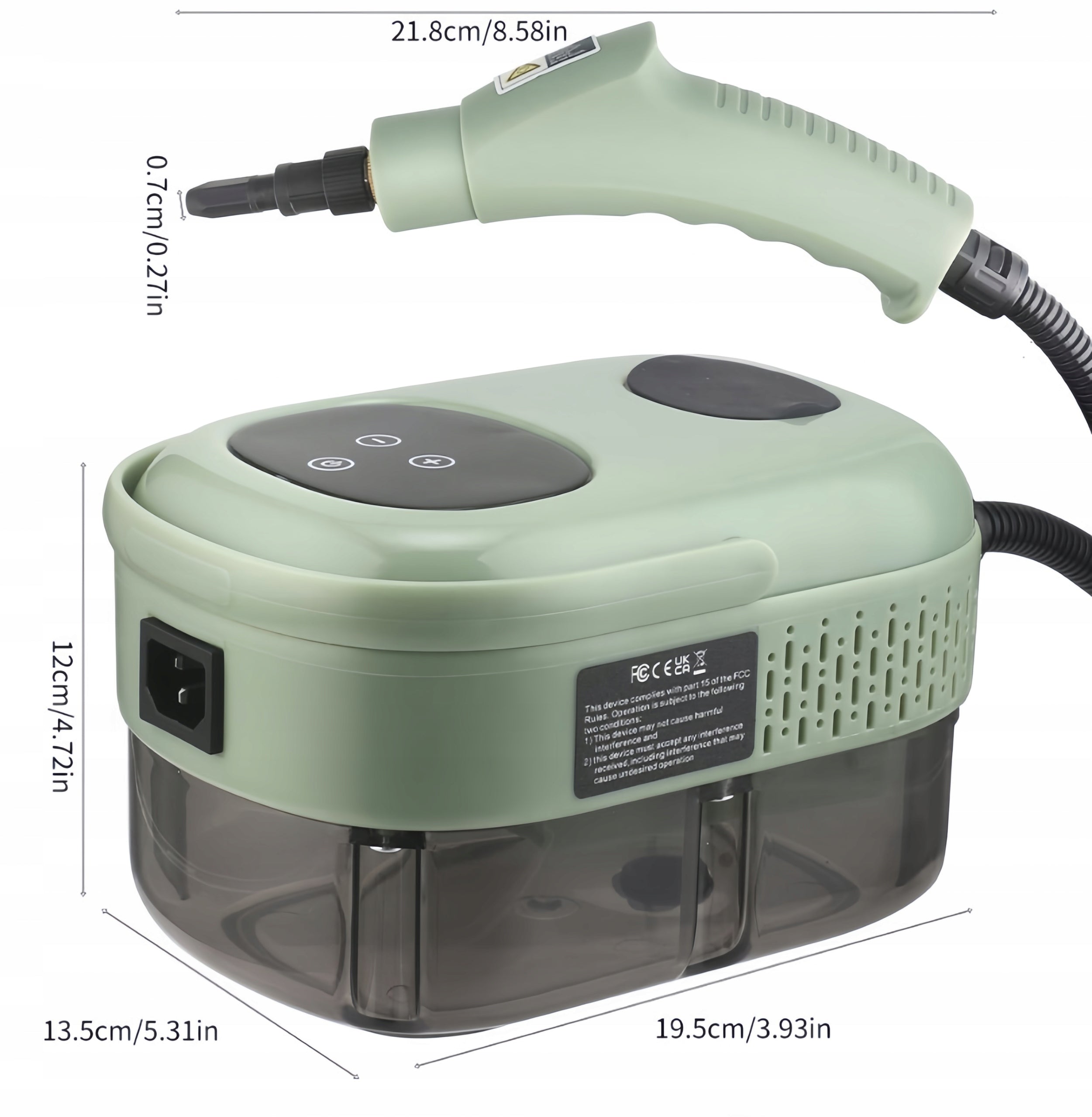 STEAMER 2500W STEAM CLEANING WITH 6 SPEEDS+3 TIPS 1100ML POWERFUL Manufacturer code 4894940845823