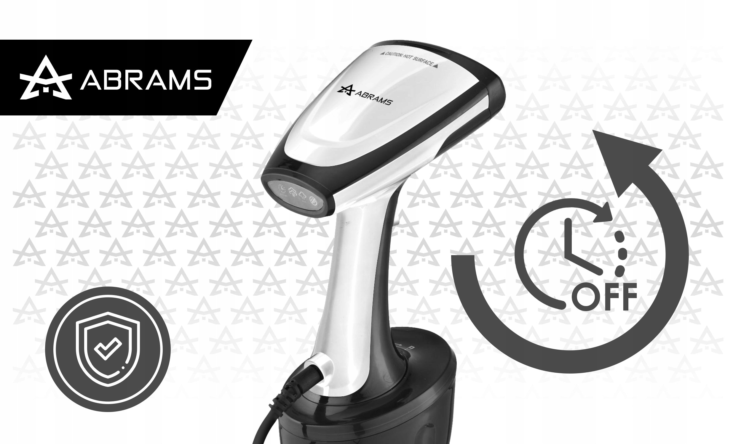 STEAMER FOR CLOTHES IRON STEAMER 1800W STRONG 45G/MIN CERAMIC FOOT Dominant color black