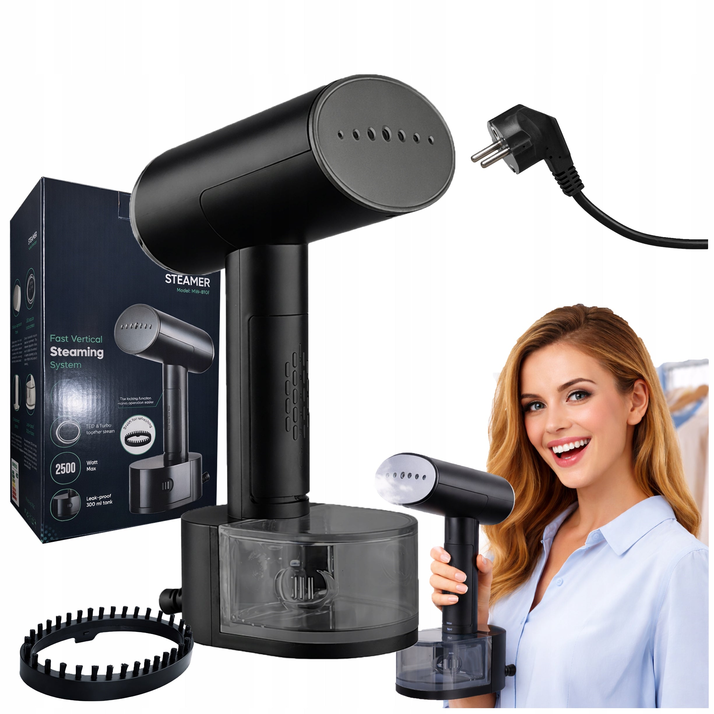 STEAMER FOR CLOTHES IRON STEAMER 2500W STRONG 45G/MIN CERAMIC FOOT