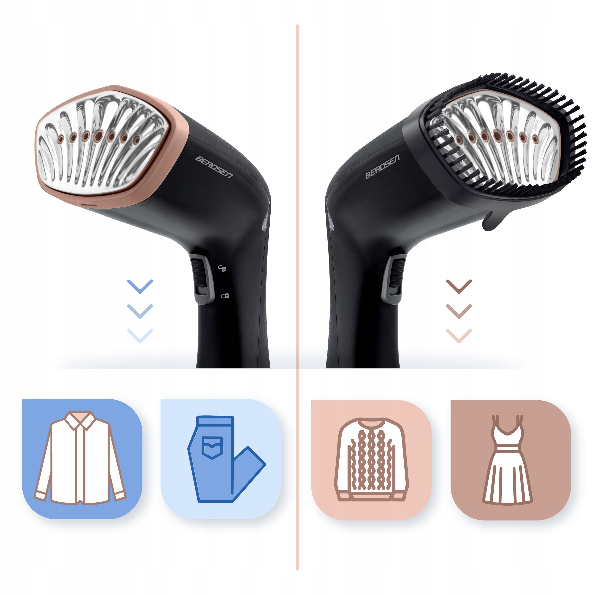 STEAMER FOR CLOTHES STEAM IRON 26G/MIN 1600W Functions steam function vertical steam ejection vertical ironing self-cleaning drying