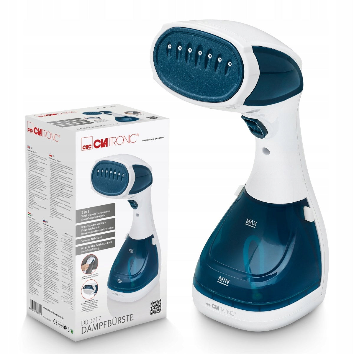 STEAMER FOR CLOTHES STEAM IRON STEAMER CLATRONIC DB