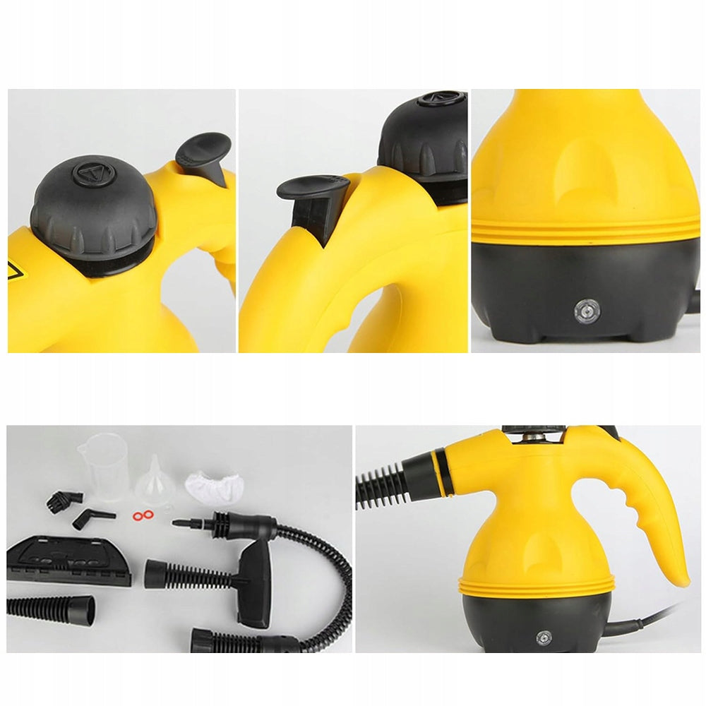 STEAMER FOR HOME 1000W 3 BARS 300ML 1.8M CABLE 5 TIPS YELLOW-BLACK Dominant color yellow/gold