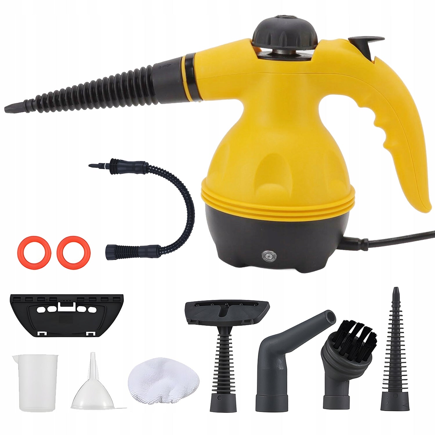 STEAMER FOR HOME 1000W 3 BARS 300ML 1.8M CABLE 5 TIPS YELLOW-BLACK