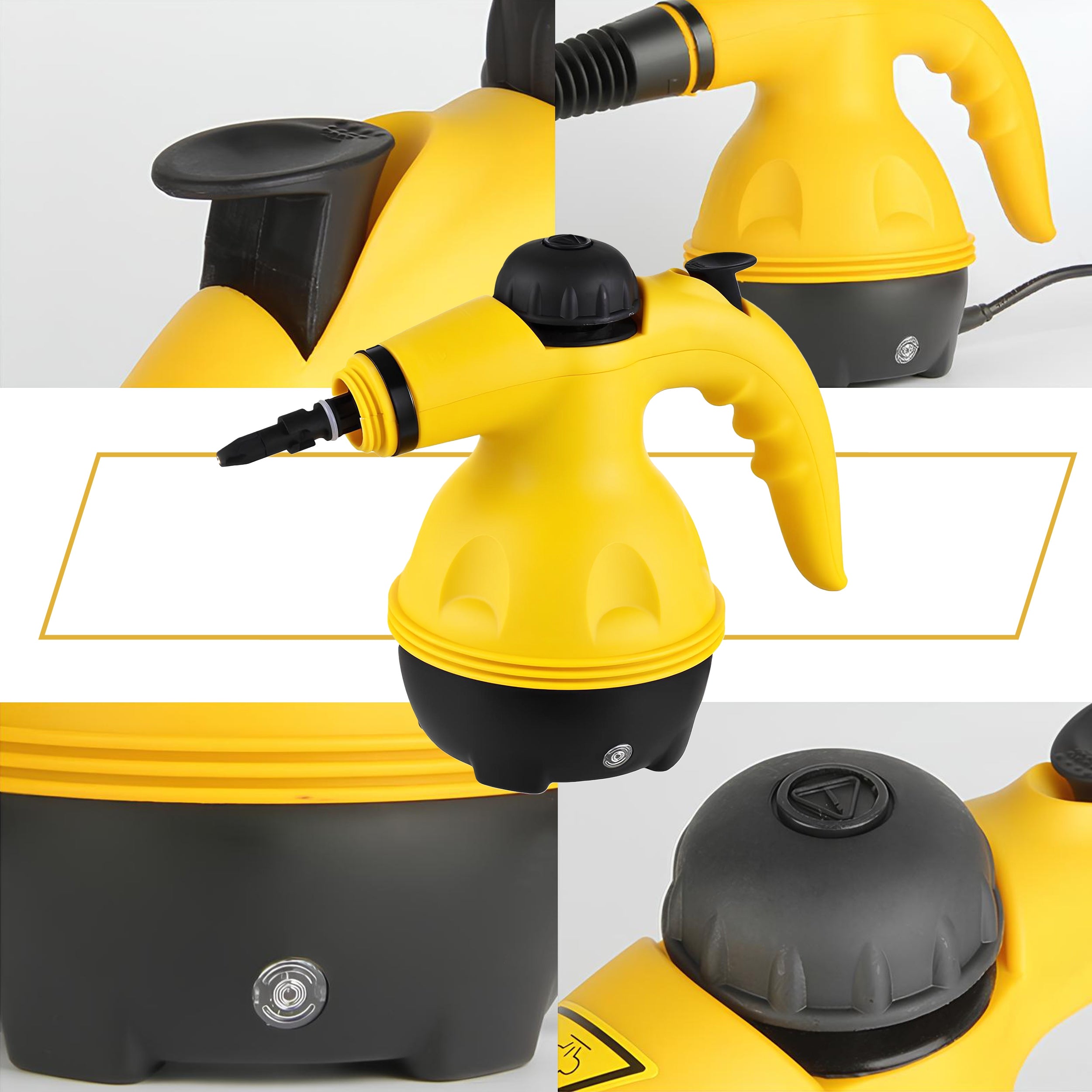 STEAMER STEAM CLEANER PRESSURE CLEANER ACCESSORIES 3 BARS 1050W 3M 350ml Manufacturer code Zestaw Do Fug Okien Mop Czyścik Parowy