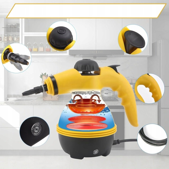 STEAMER STEAM CLEANER PRESSURE CLEANER ACCESSORIES 3 BARS 1050W 3M 350ml Model CZYŚCIK DO OKIENMYJKA PAROWA