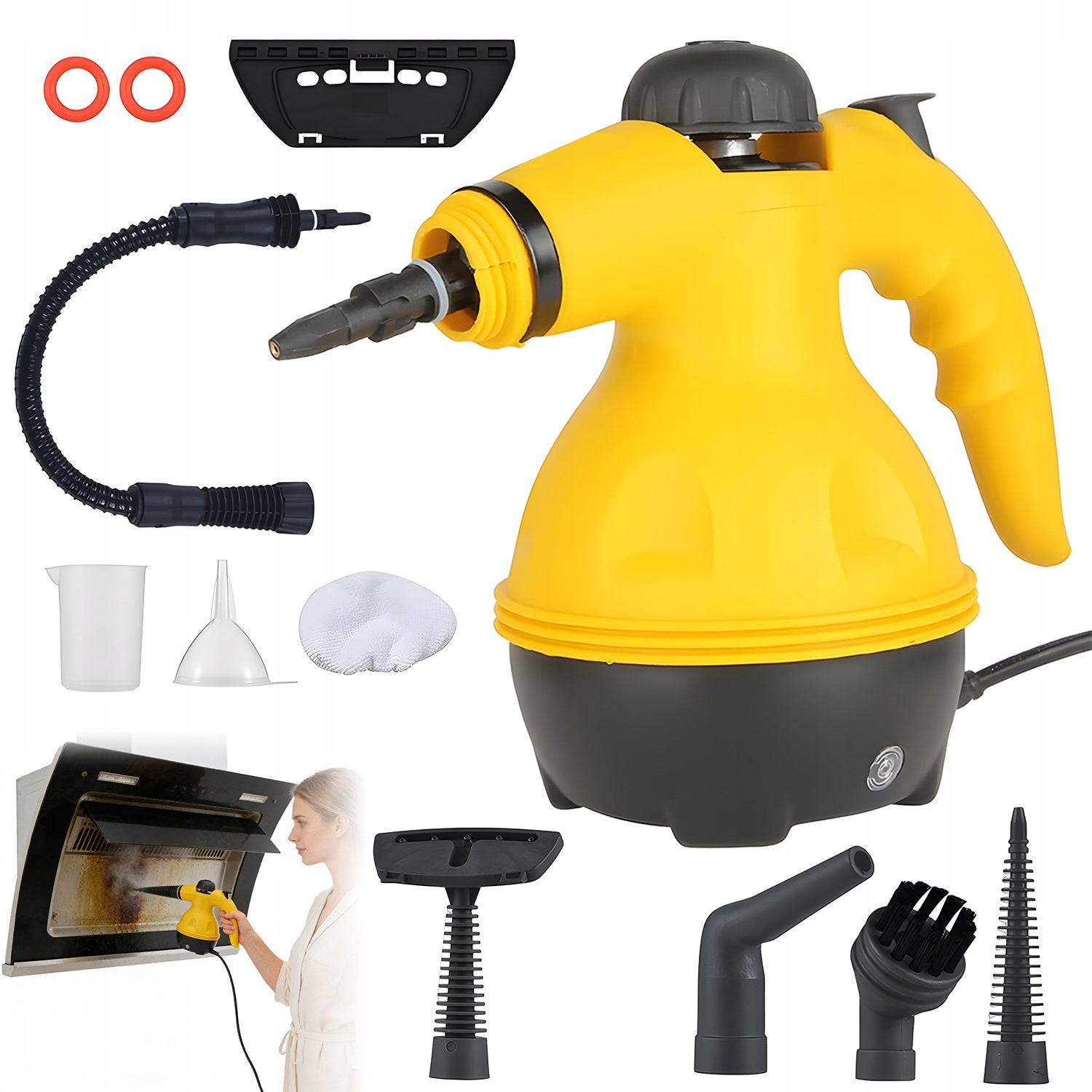STEAMER STEAM CLEANER PRESSURE CLEANER ACCESSORIES 3 BARS 1050W 3M 350ml