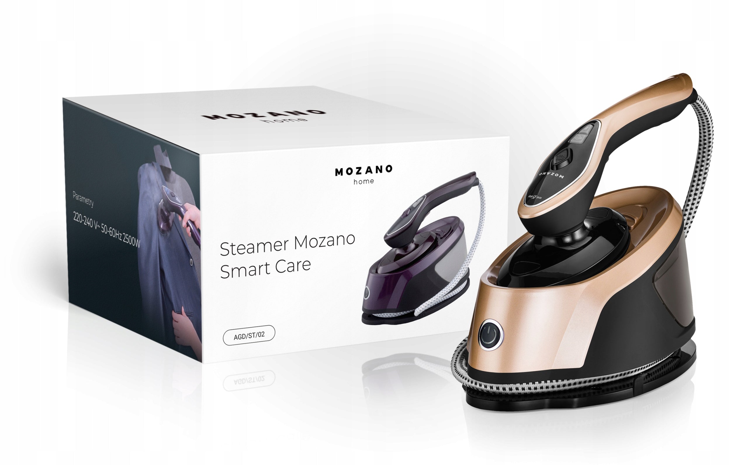STEAMER STEAM IRON CLOTHES STEAMER CERAMIC FOOT 2500W 35 g/min Brand Mozano